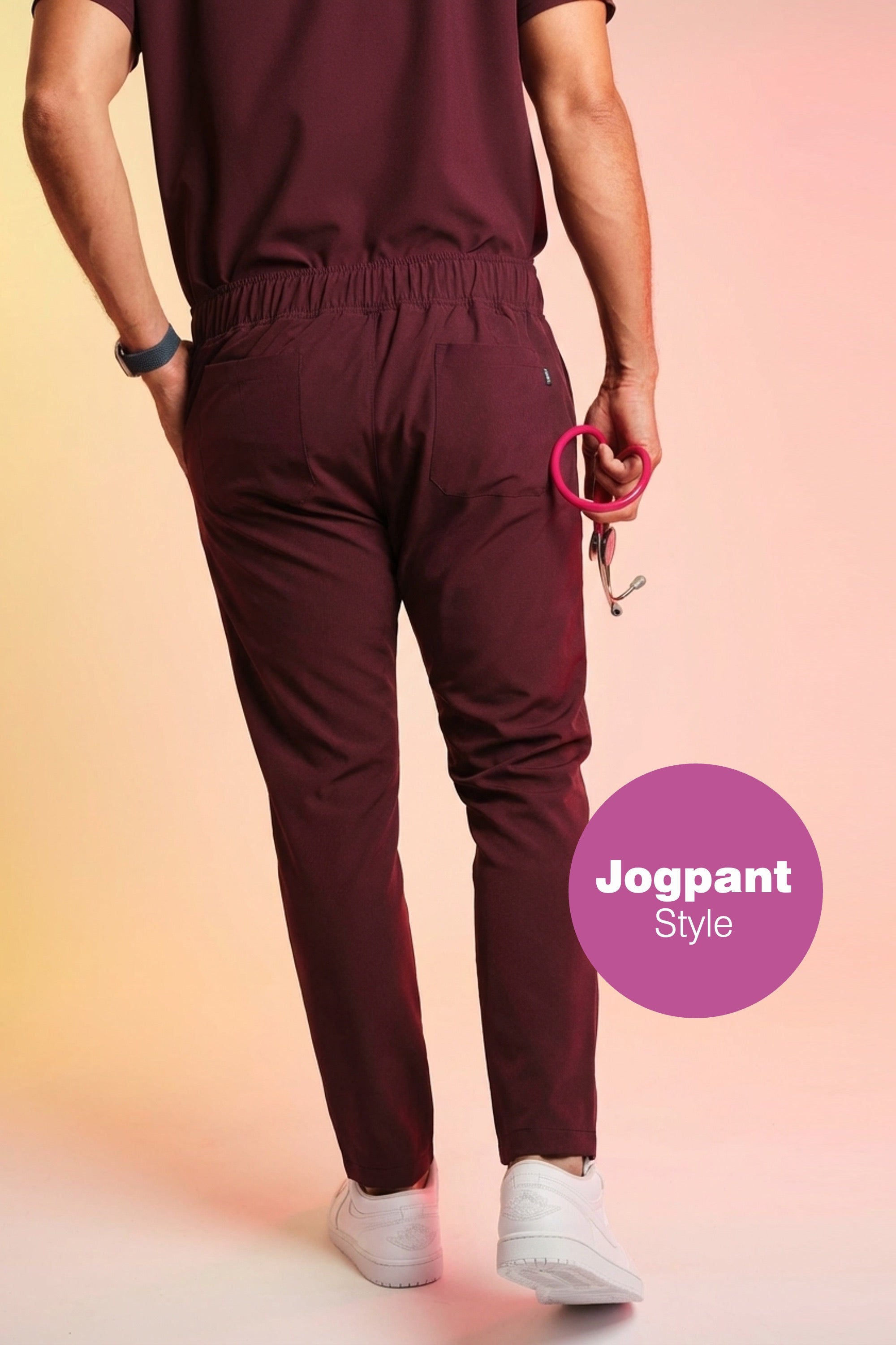 Active Scrub Pants "Louis" – Bordeaux