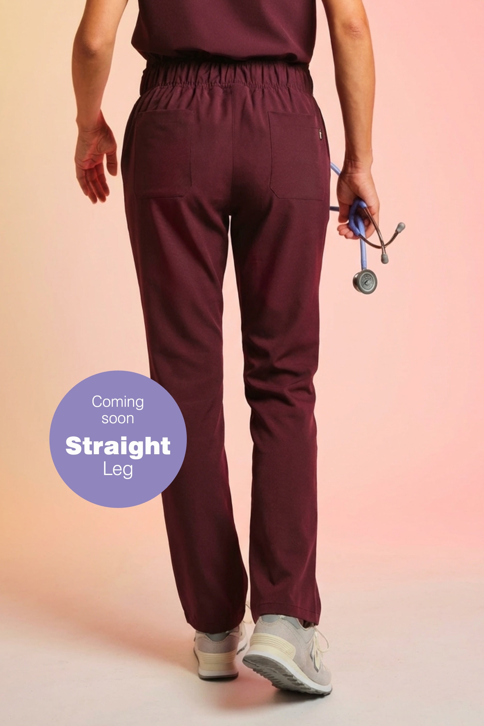 Active Scrub Pants "Tessa" – Bordeaux