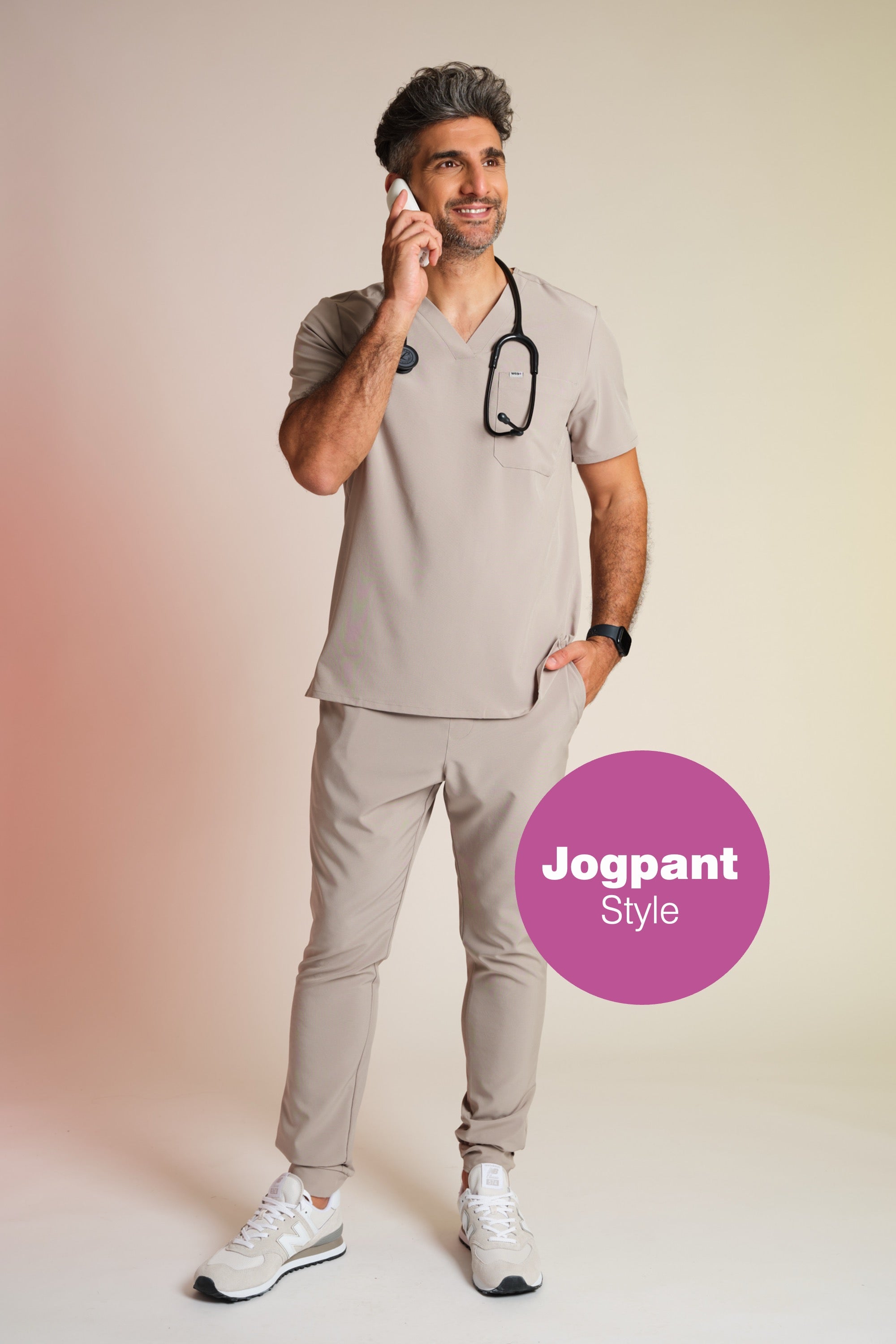 Active Scrub Pants "Louis" – Beige