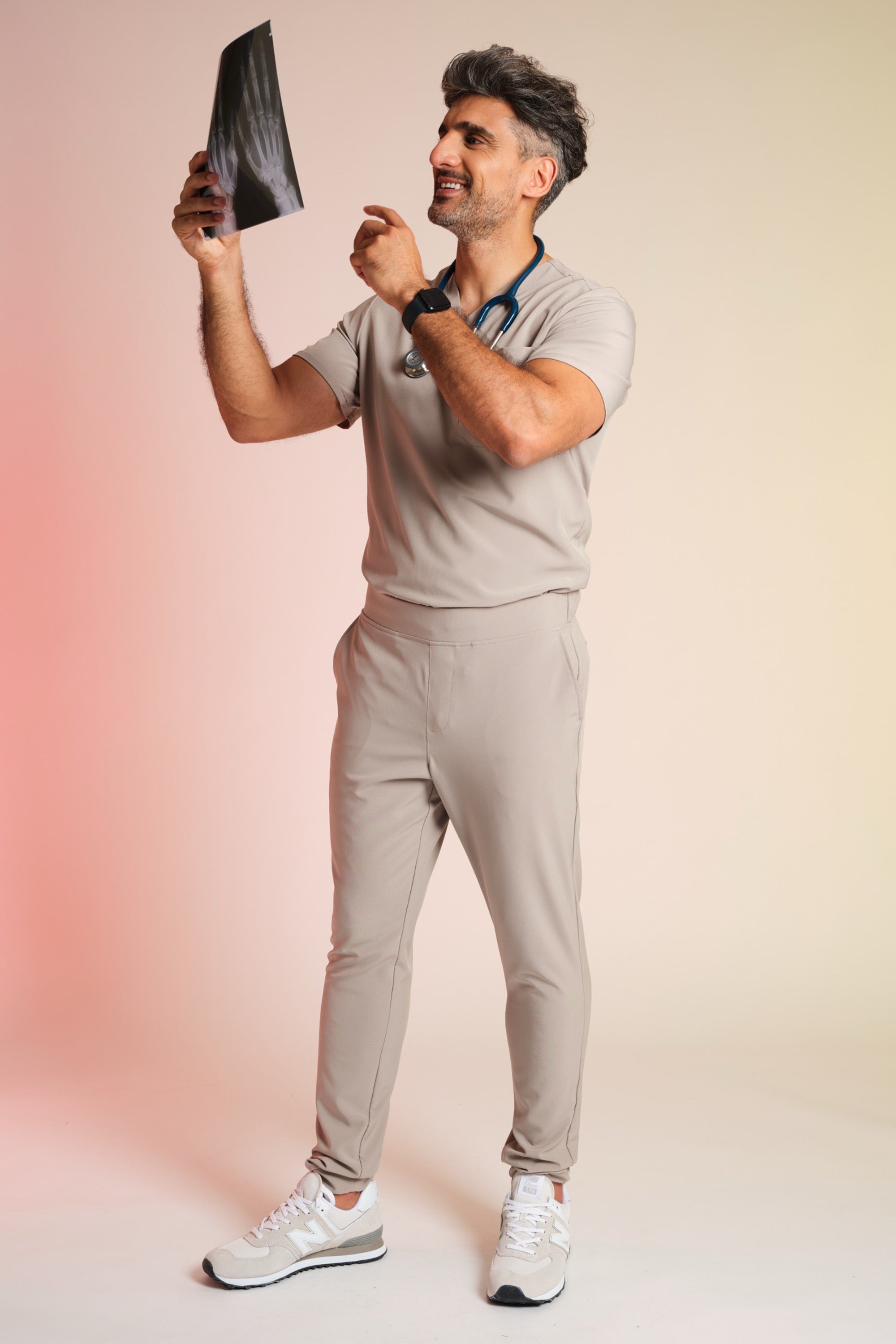 Active Scrub Top "Pete" – Beige