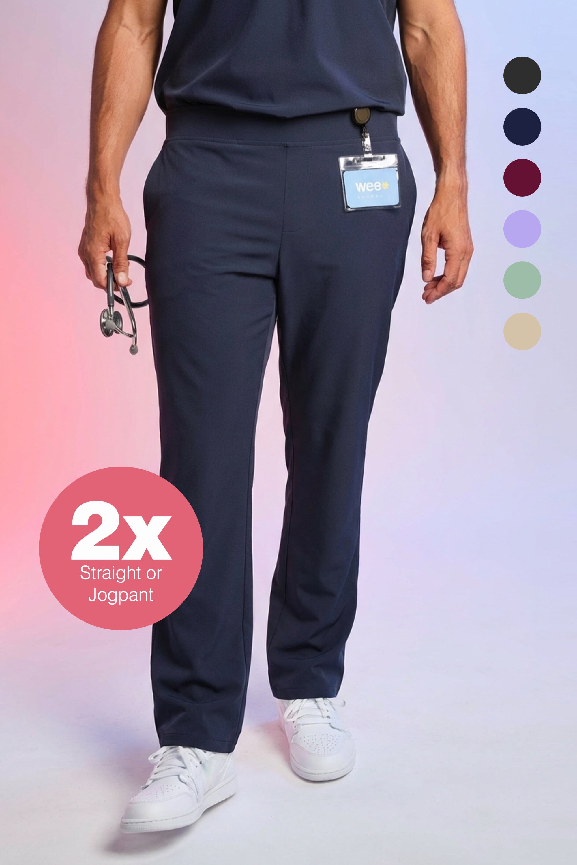 Set 2x Active Scrub Pants "Louis"