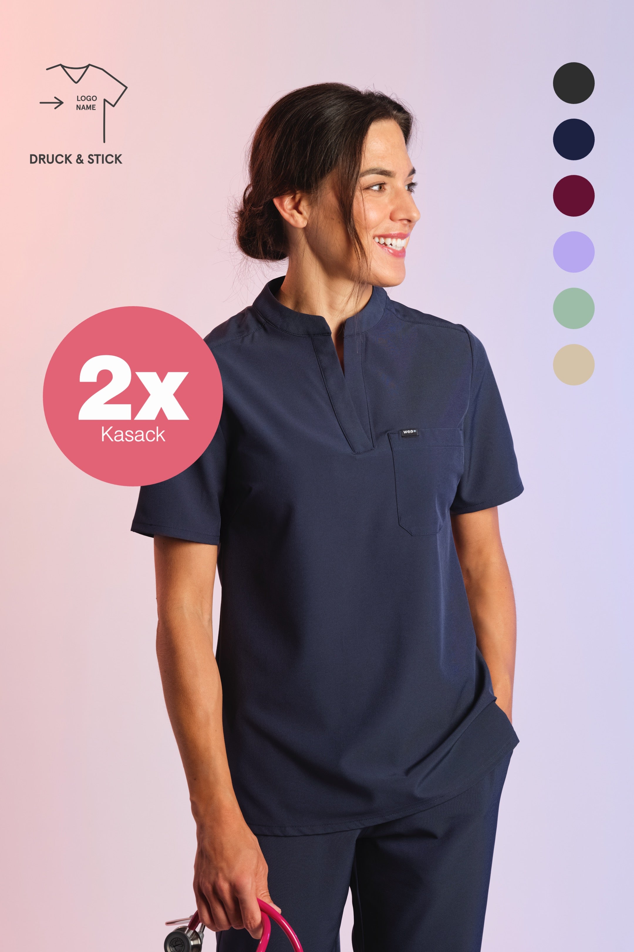 Set 2x Active Scrub Tops "Jackie"