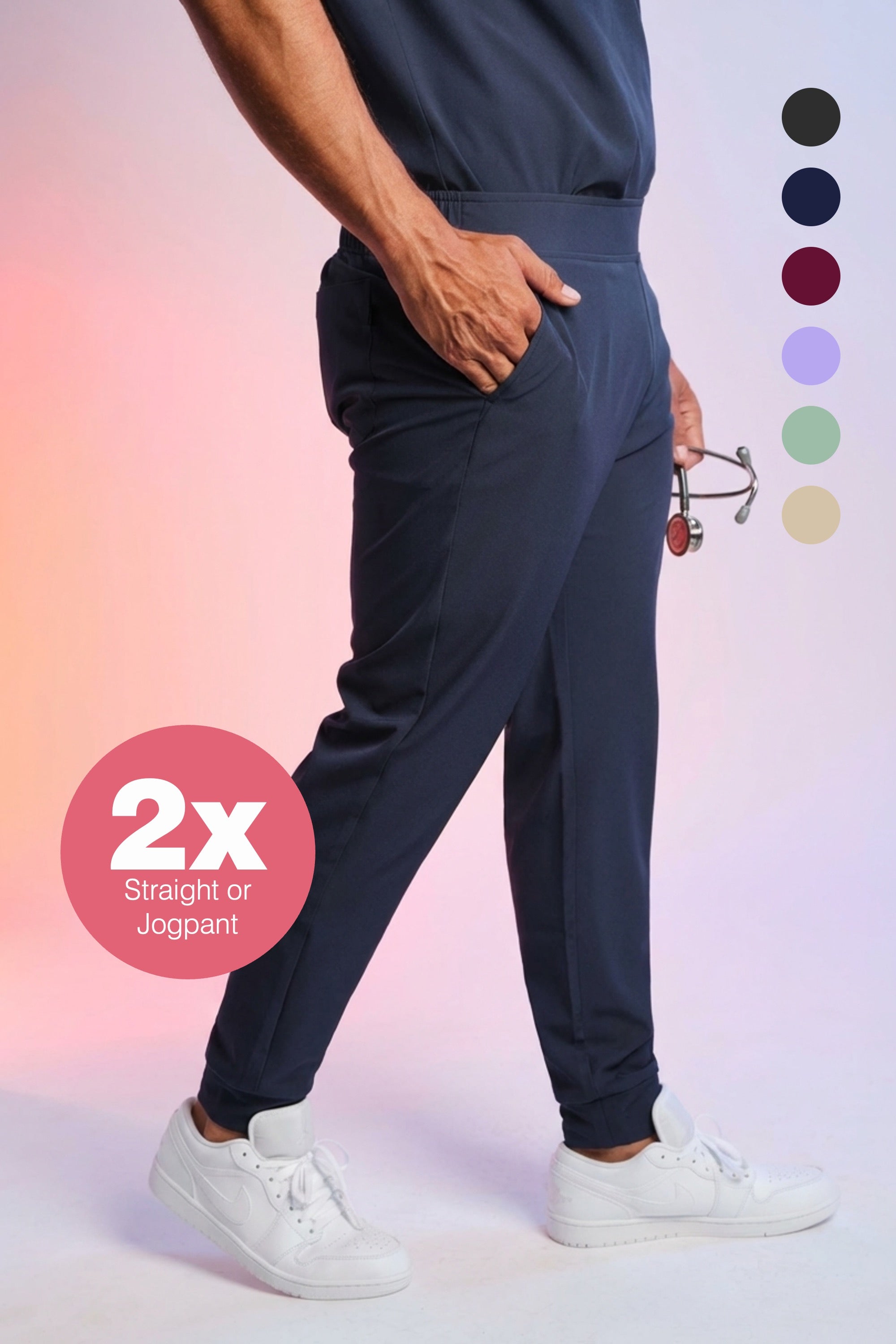 Set 2x Active Scrub Pants "Louis"