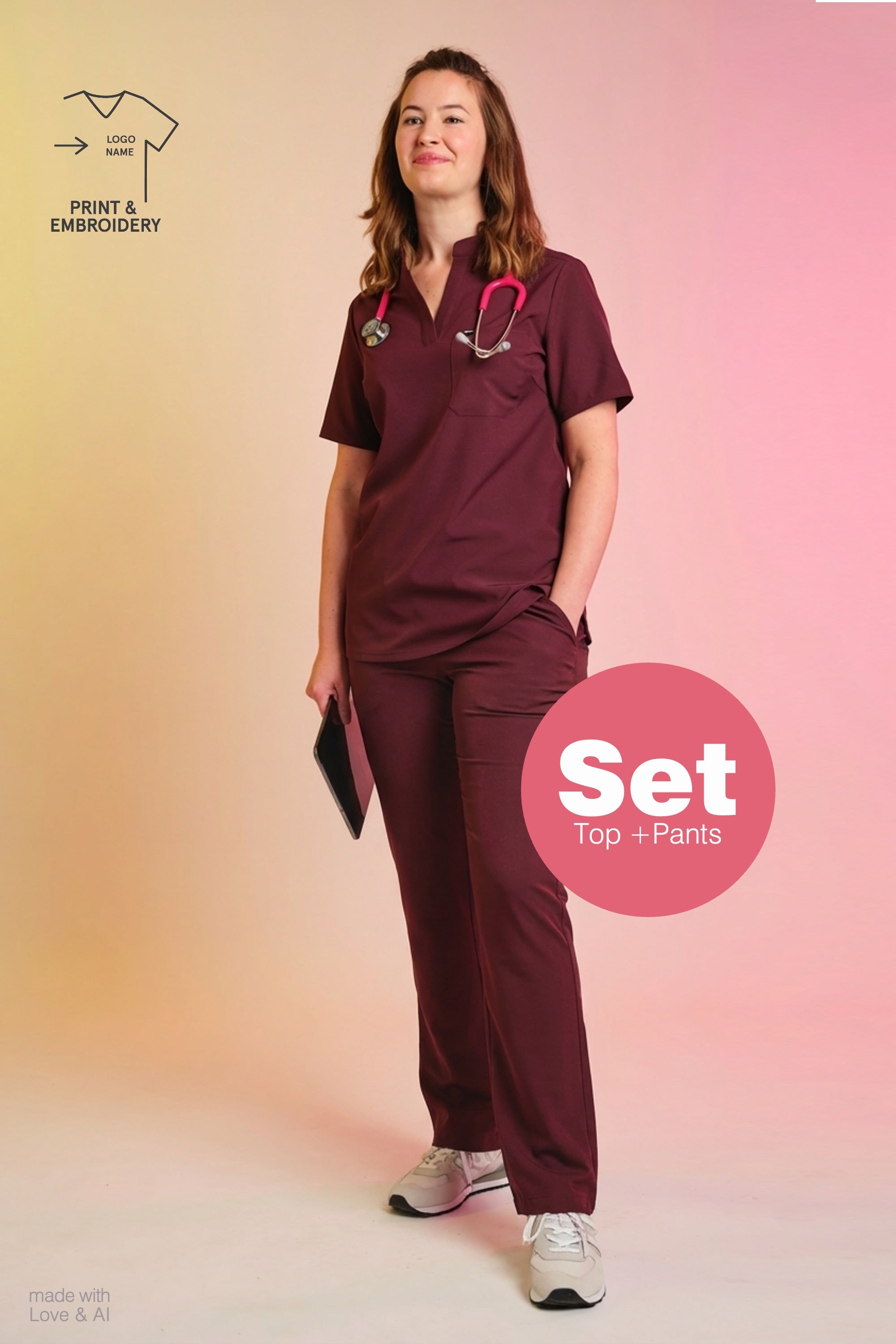 Daily Set – Active Scrub Top "Jackie" & Scrub Pants "Tessa"