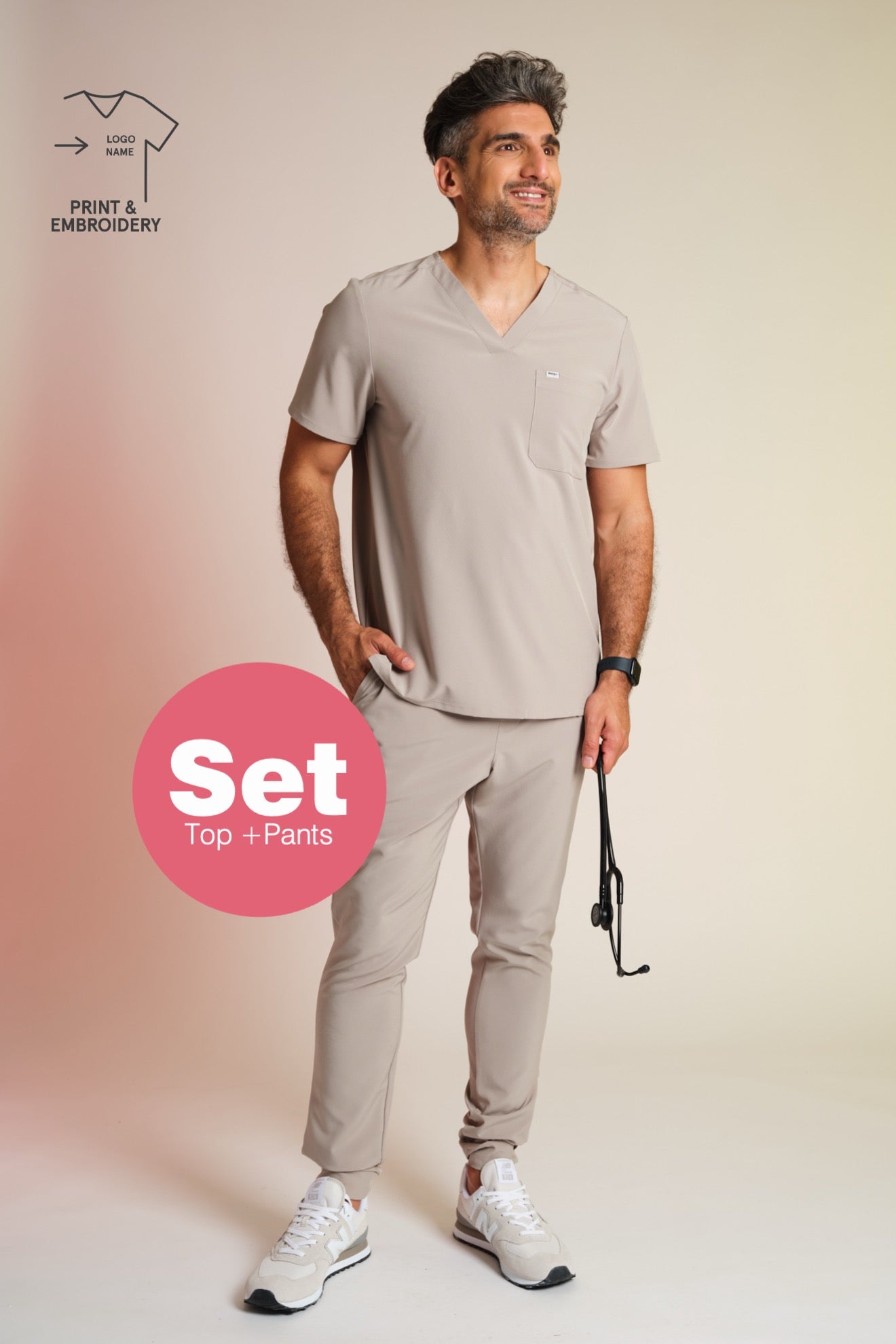 Daily Set – Active Scrub Top "Pete" & Scrub Pants "Louis"