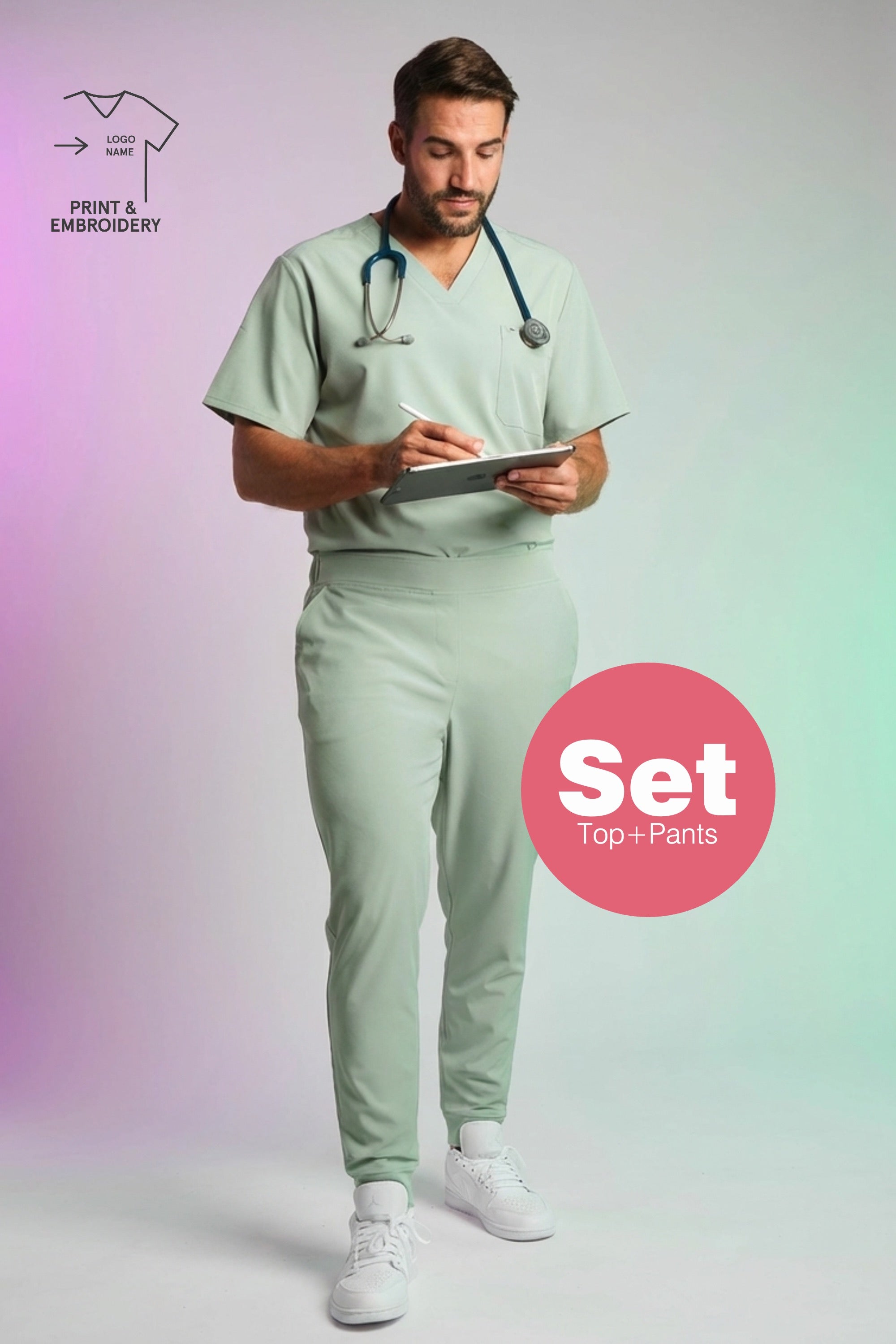 Daily Set – Active Scrub Top "Pete" & Scrub Pants "Louis"