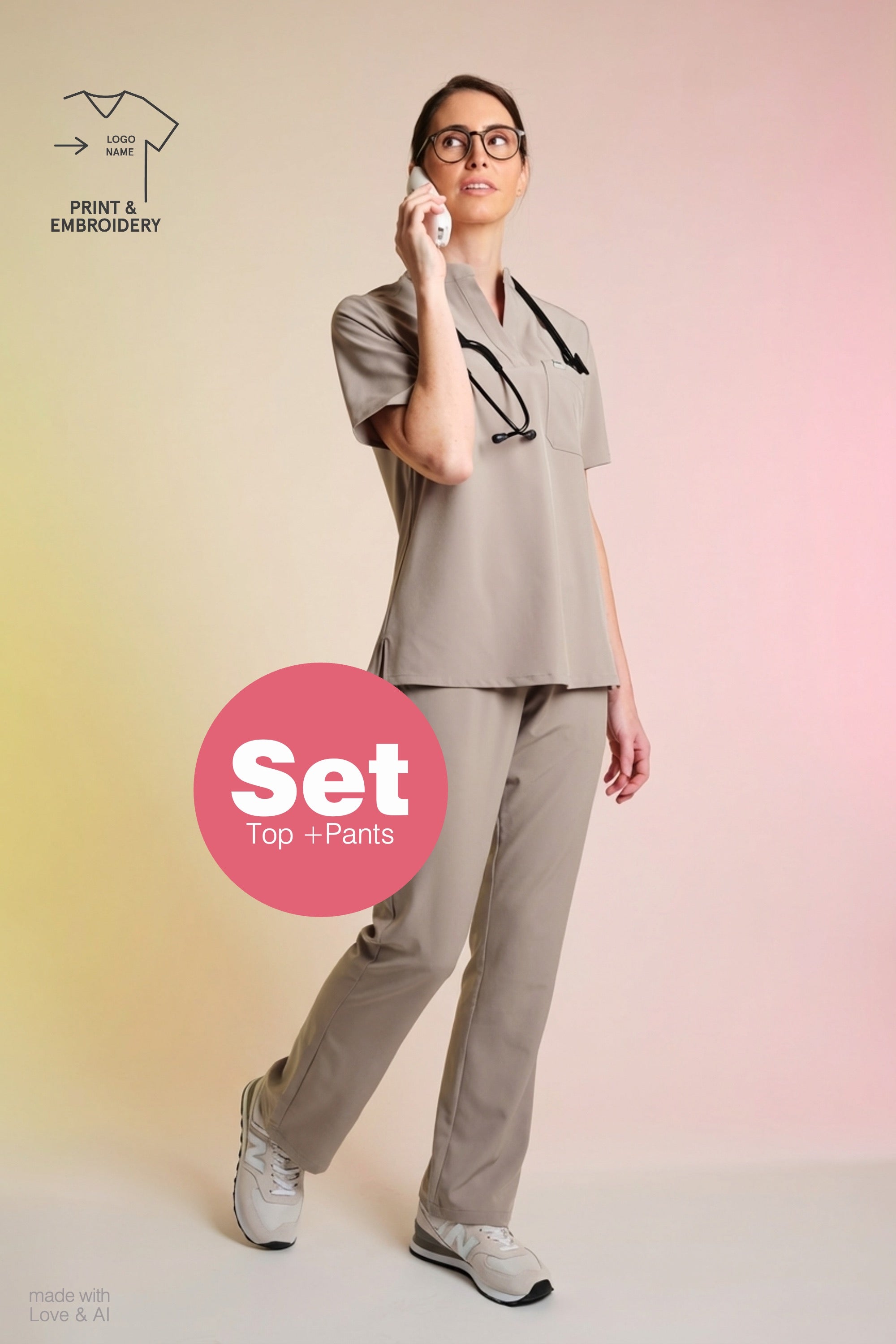 Daily Set – Active Scrub Top "Jackie" & Scrub Pants "Tessa"