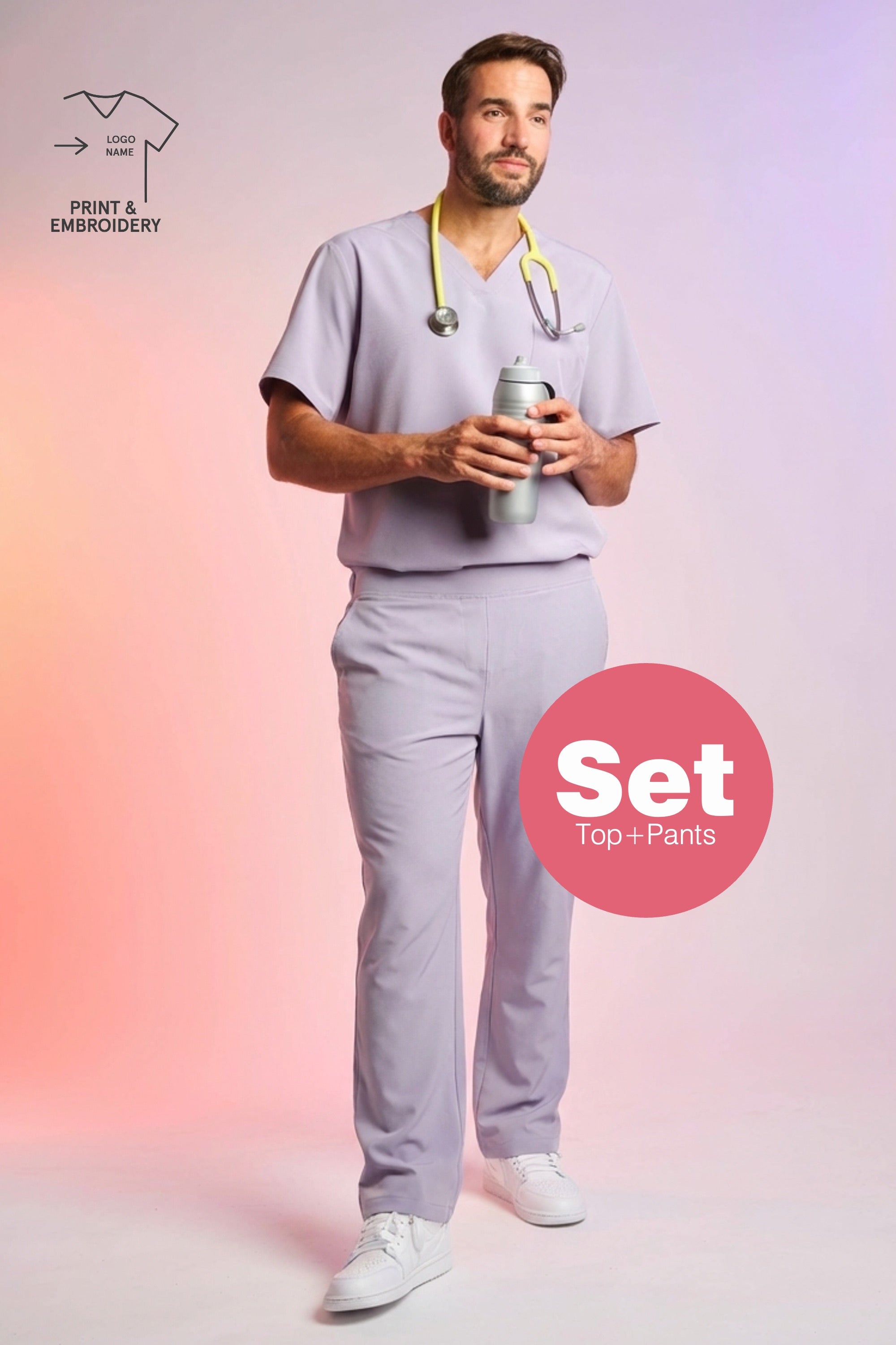 Daily Set – Active Scrub Top "Pete" & Scrub Pants "Louis"