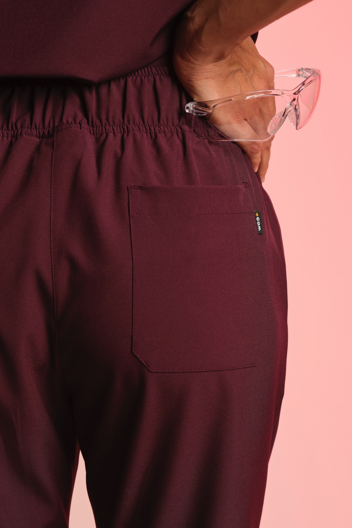 Active Scrub Pants "Tessa" – Bordeaux