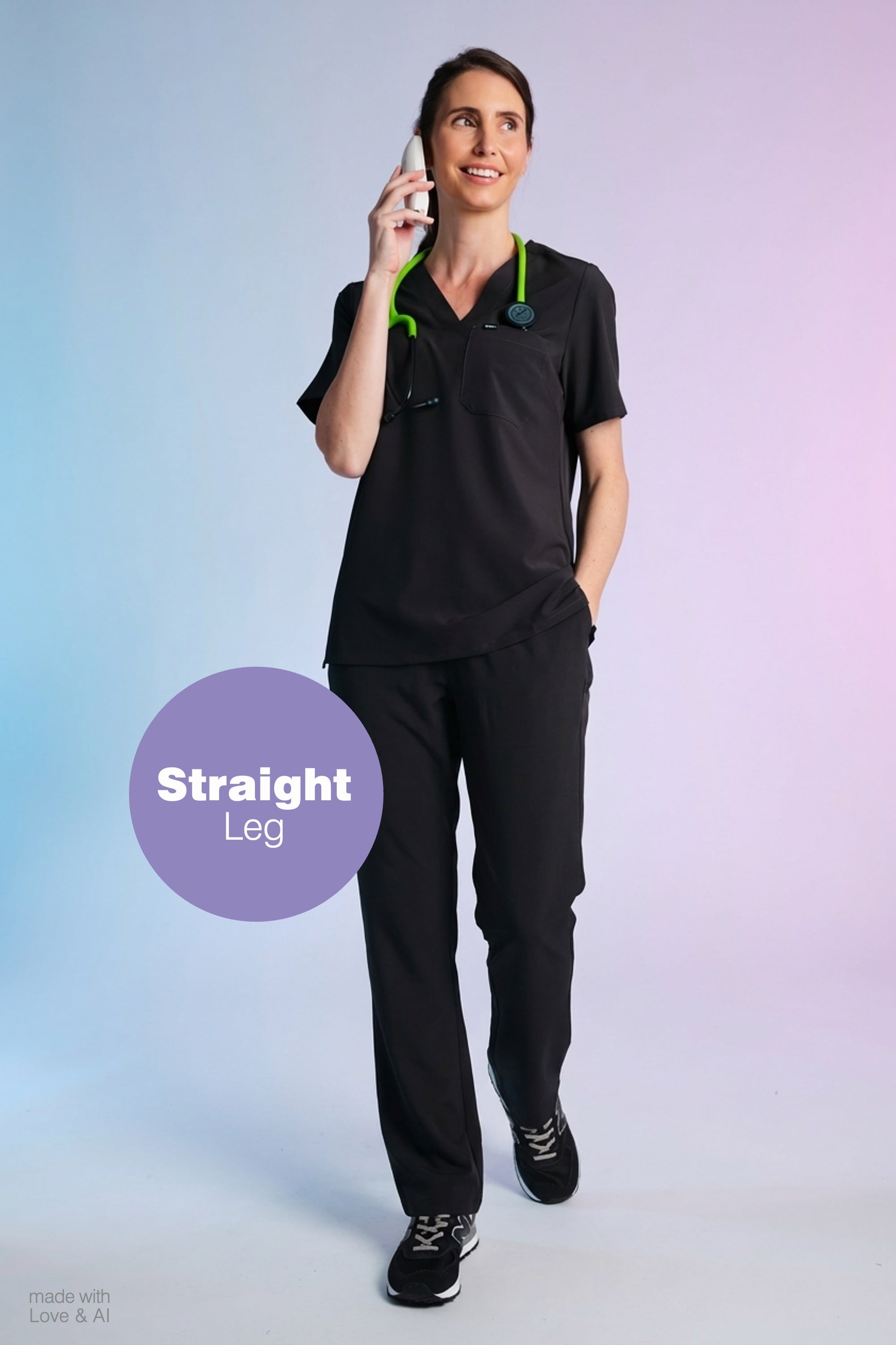 Active Scrub Pants "Tessa" – Black