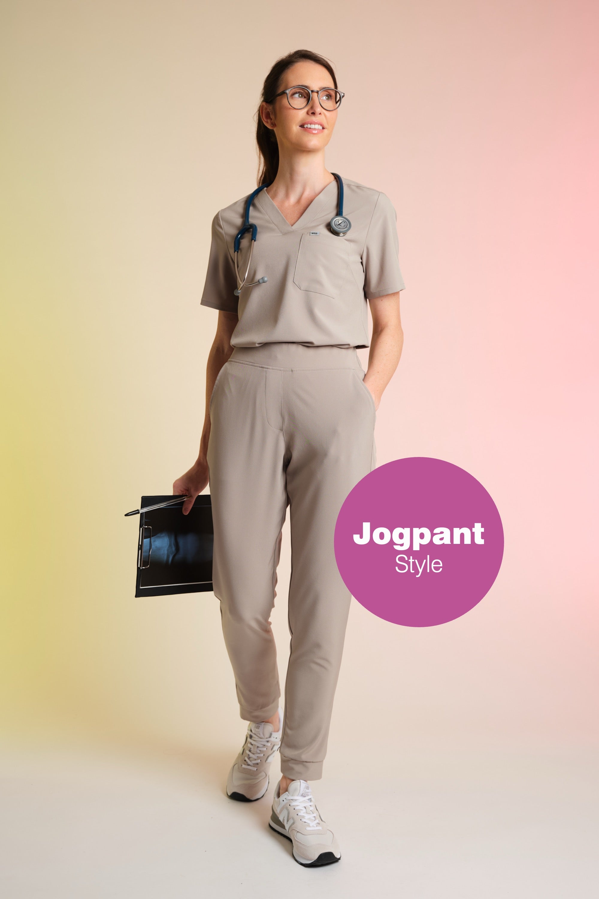 Active Scrub Pants "Tessa" – Beige