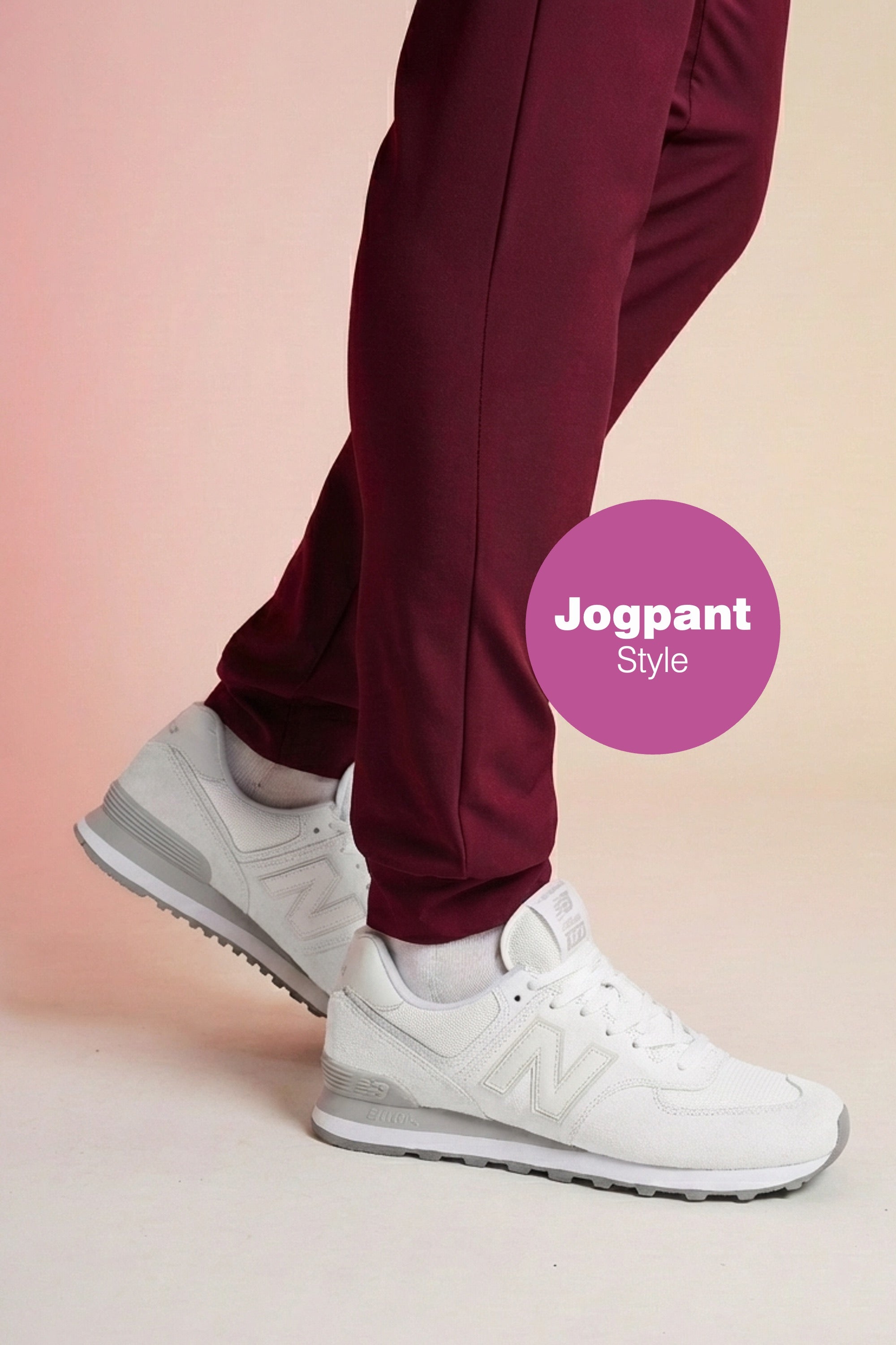 Active Scrub Pants "Louis" – Bordeaux