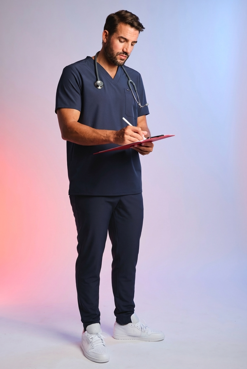 Active Scrub Top "Pete" – Blue