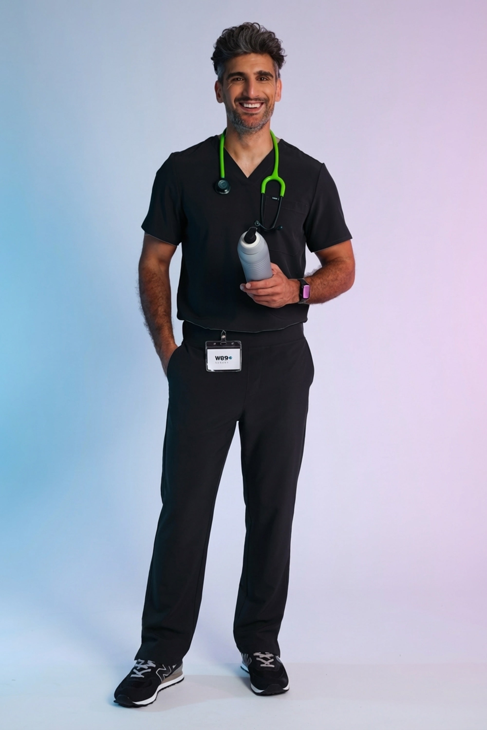 Active Scrub Top "Pete" – Black