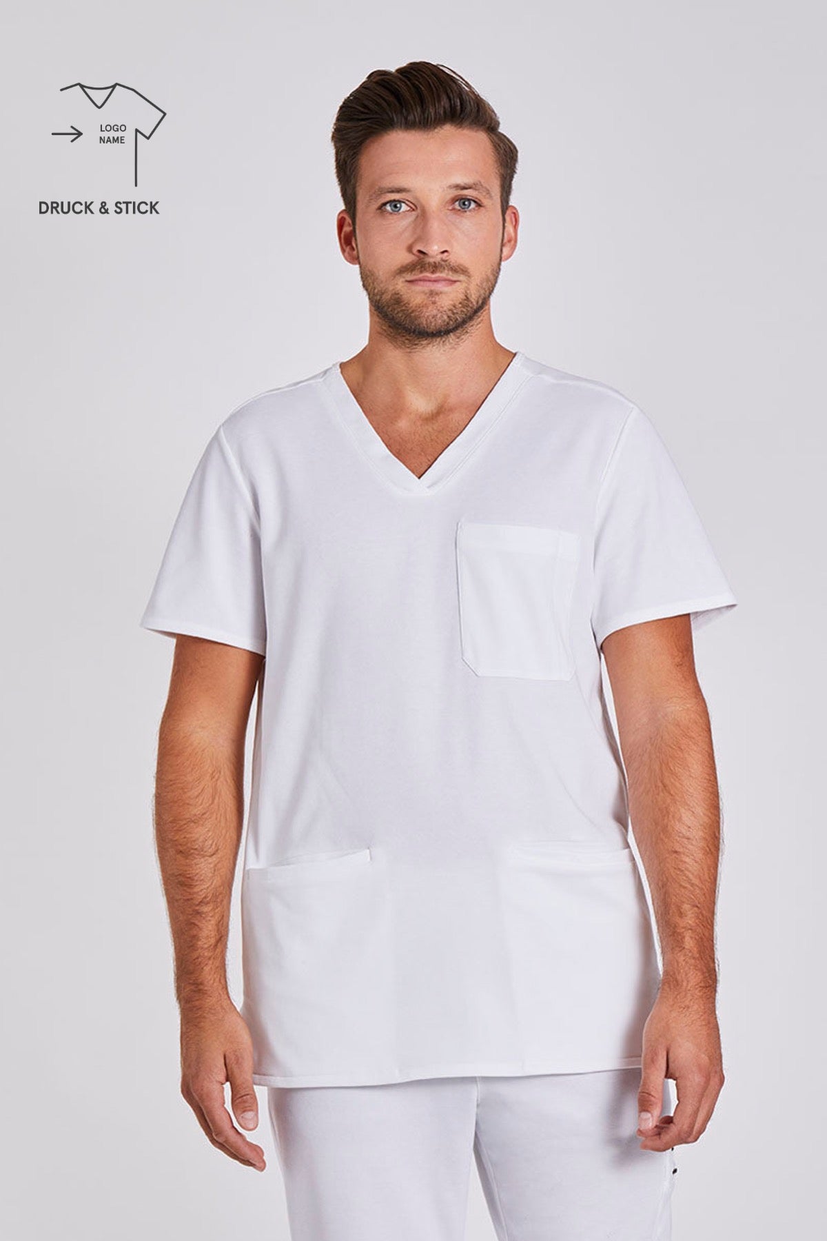 Comfort Kasack "Yves" – Weiß