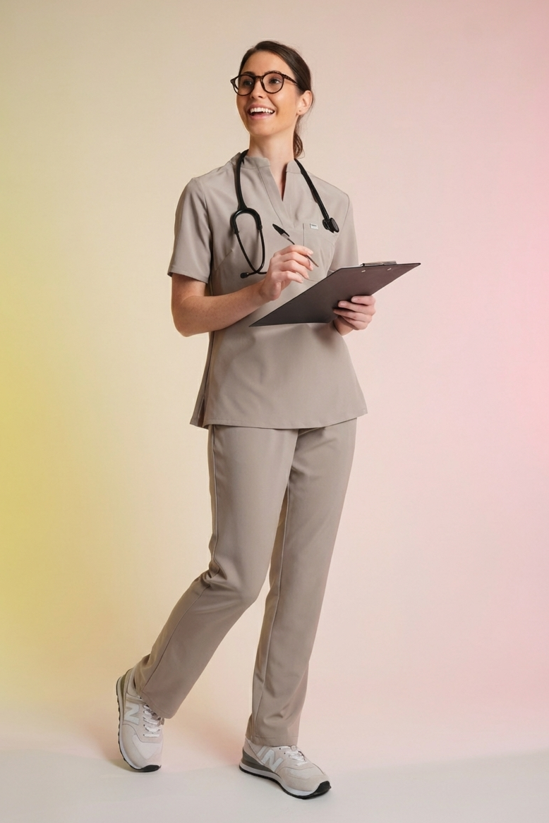 Active Scrub Top "Jackie" – Beige