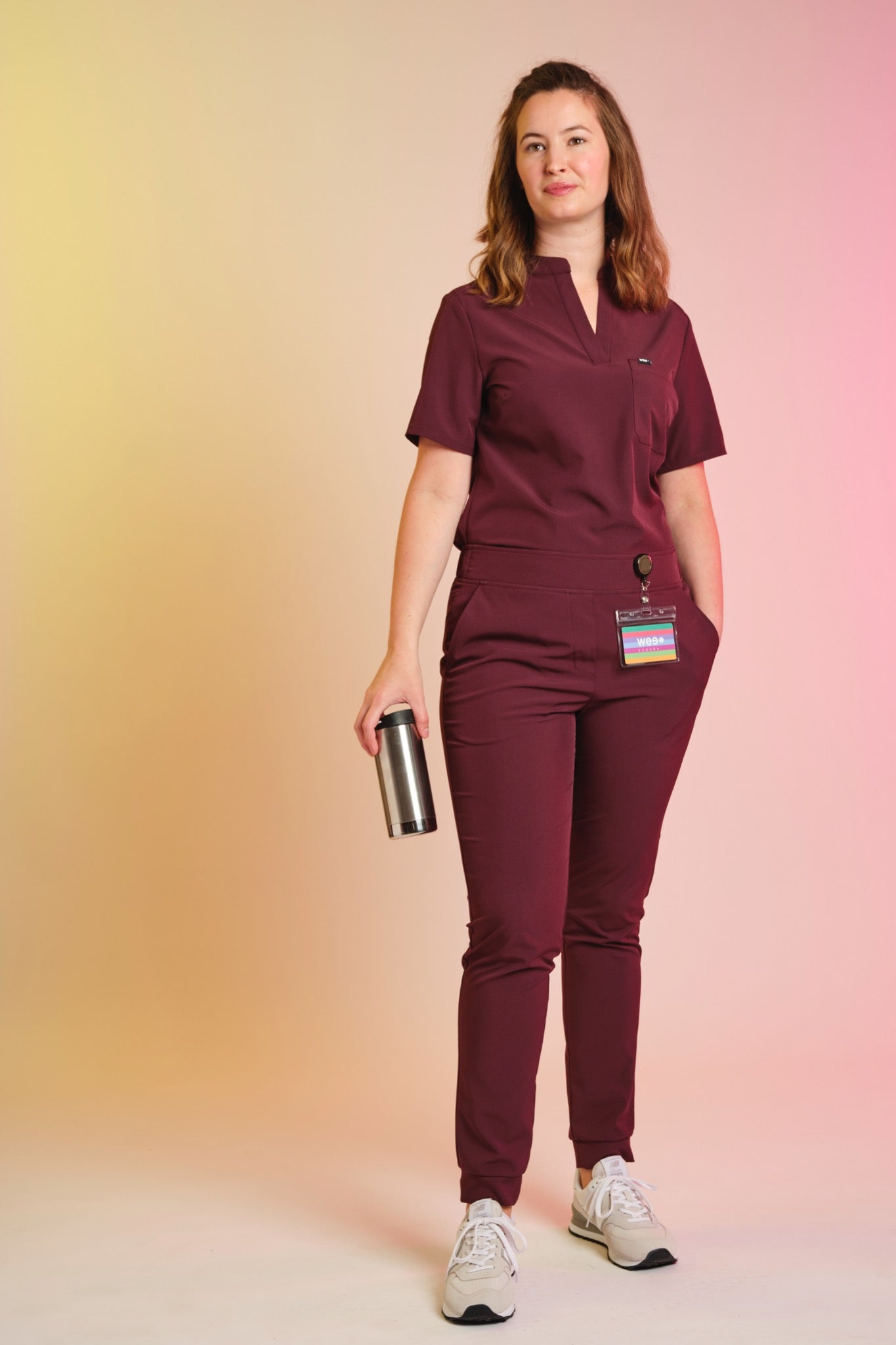 Active Scrub Top "Jackie" – Bordeaux