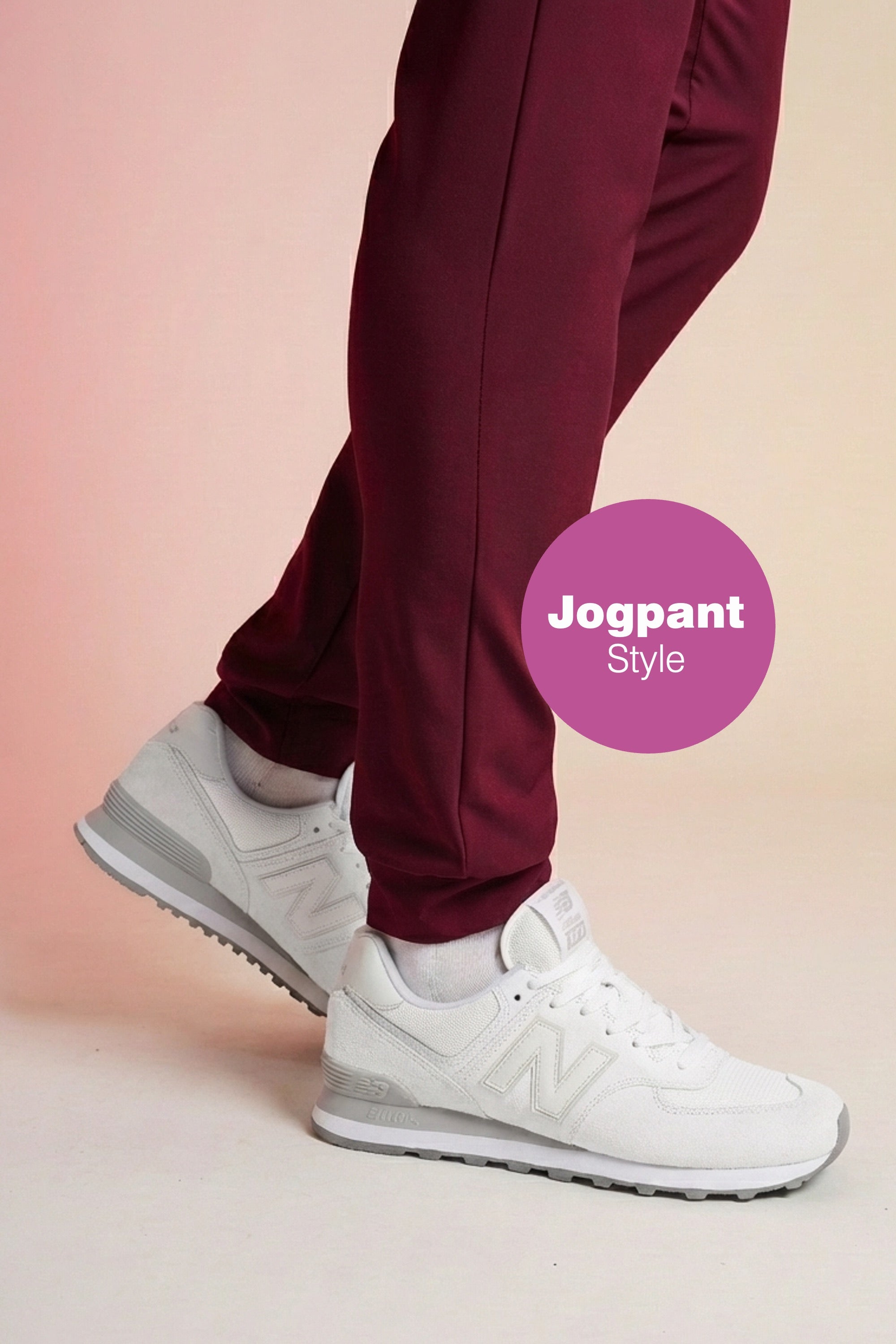 Active Scrub Pants "Louis" – Bordeaux