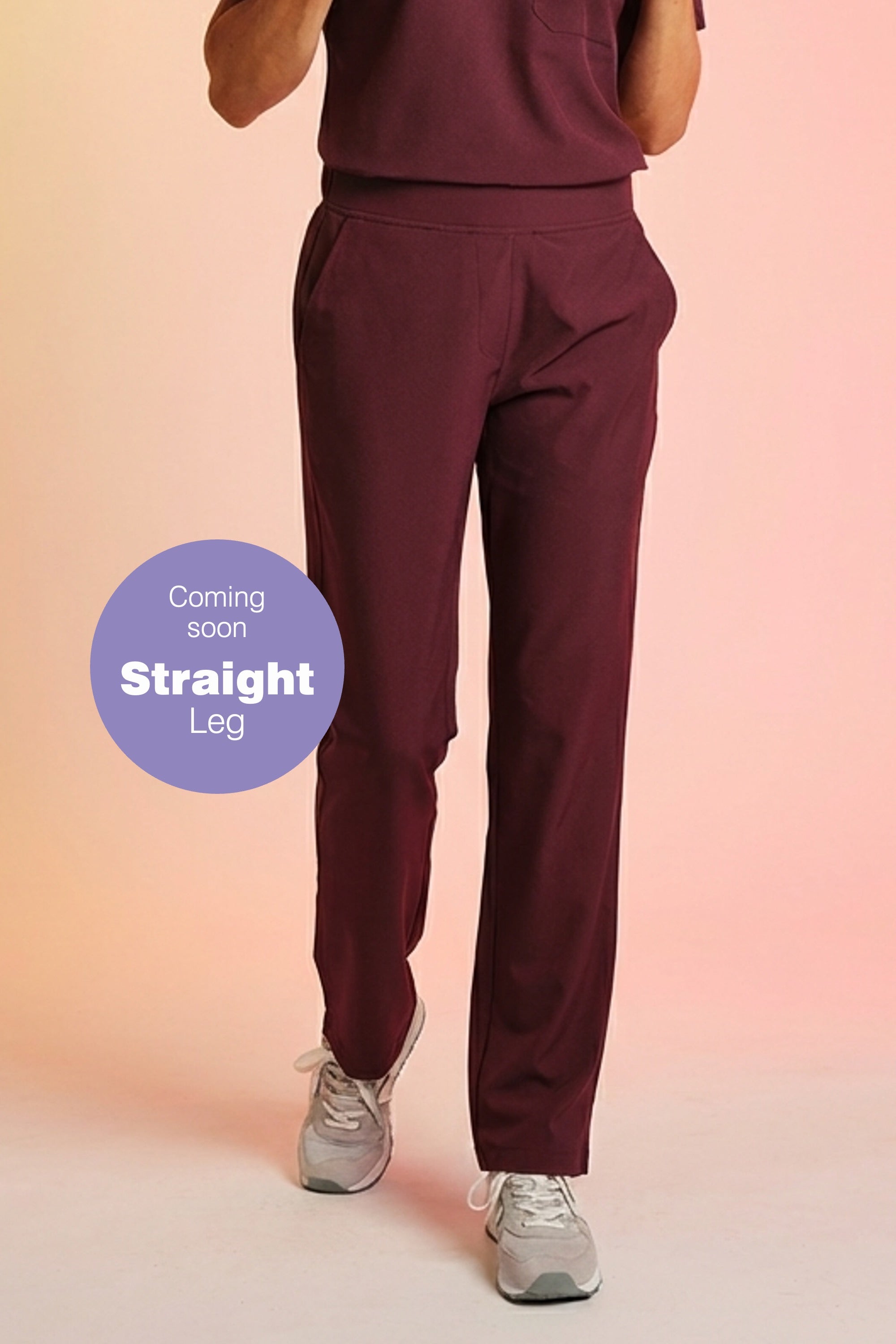 Active Scrub Pants "Tessa" – Bordeaux