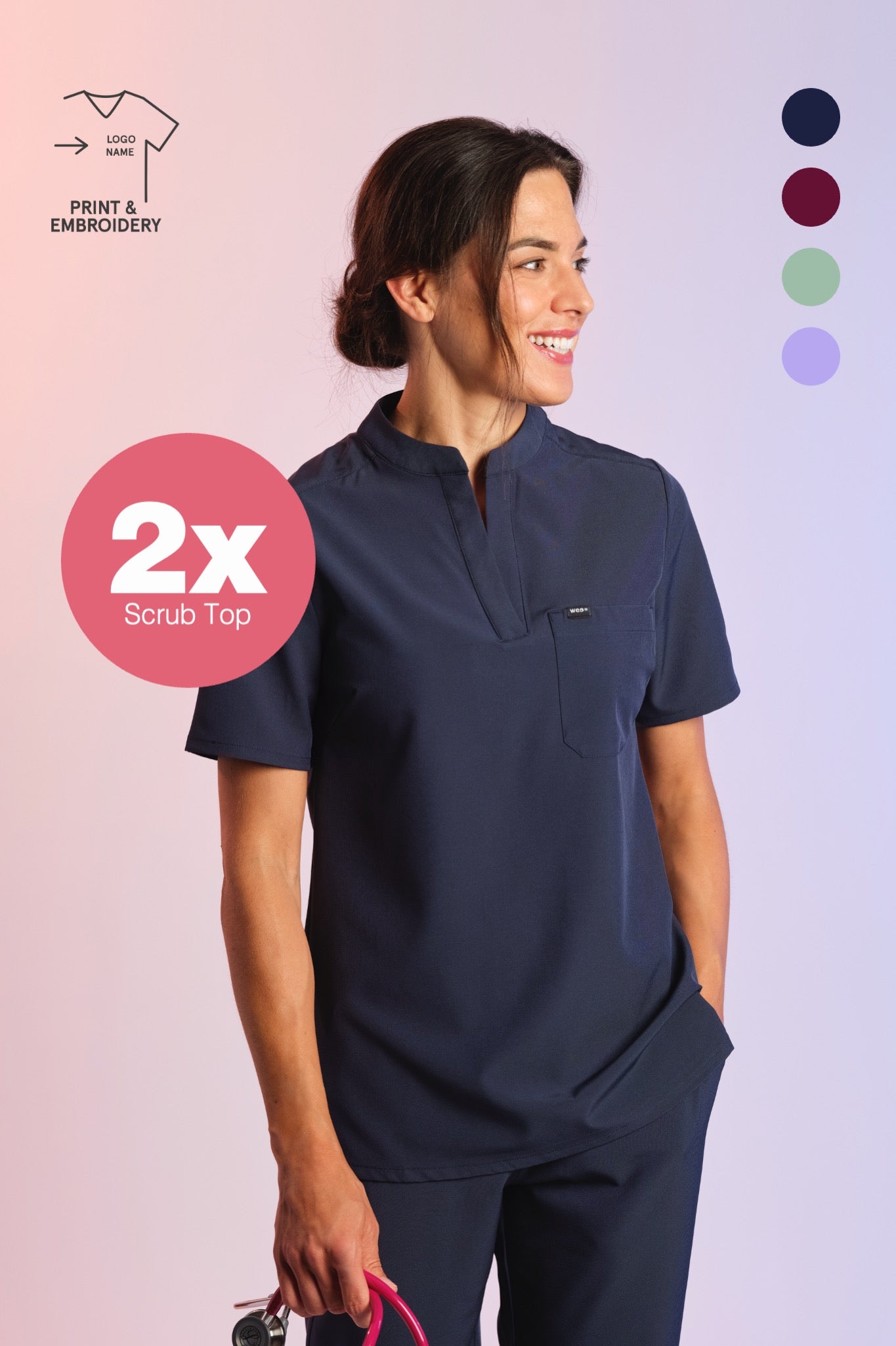 Set 2x Active Scrub Tops "Jackie"