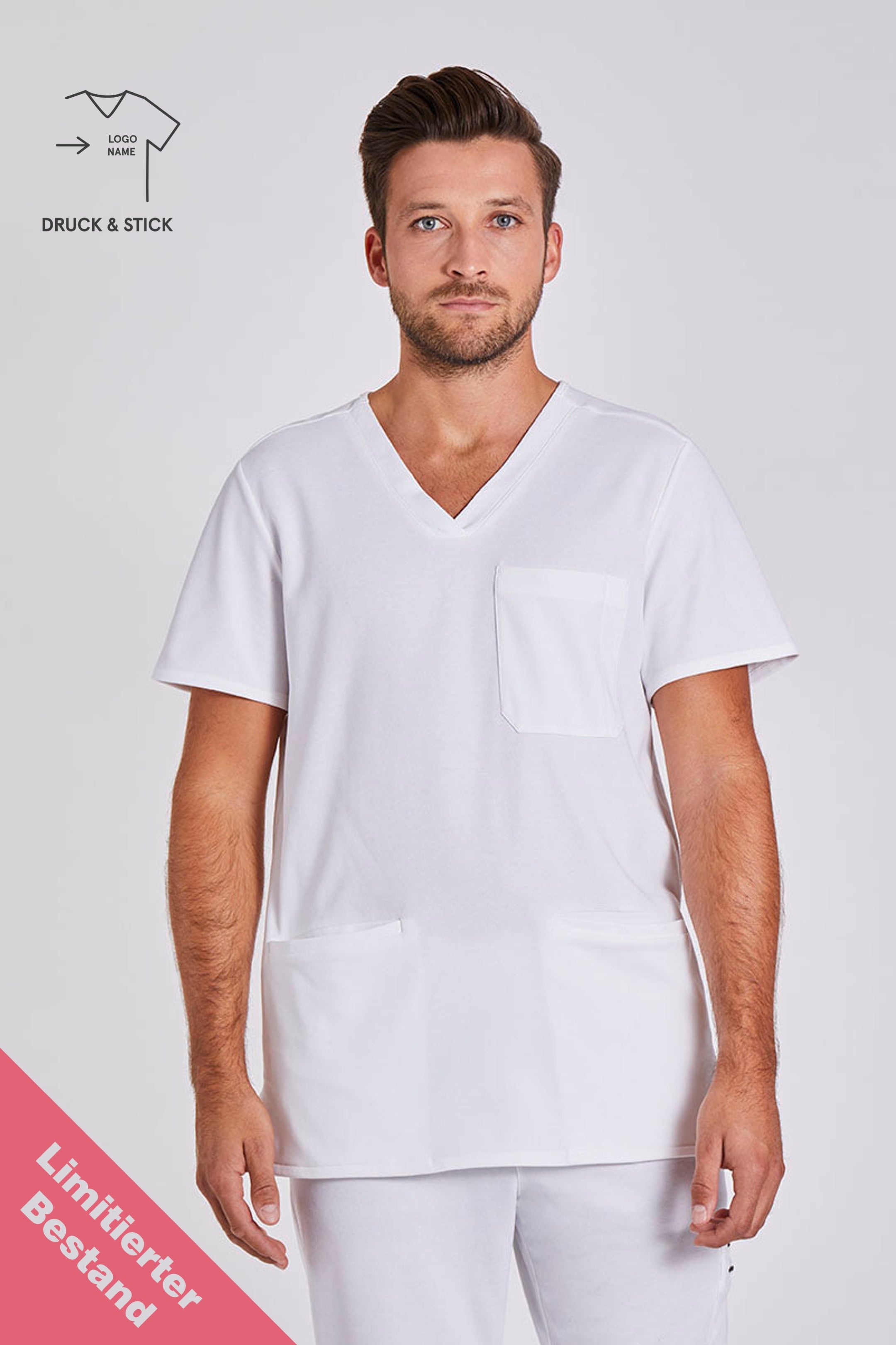 Comfort Scrub Top "Yves" – White