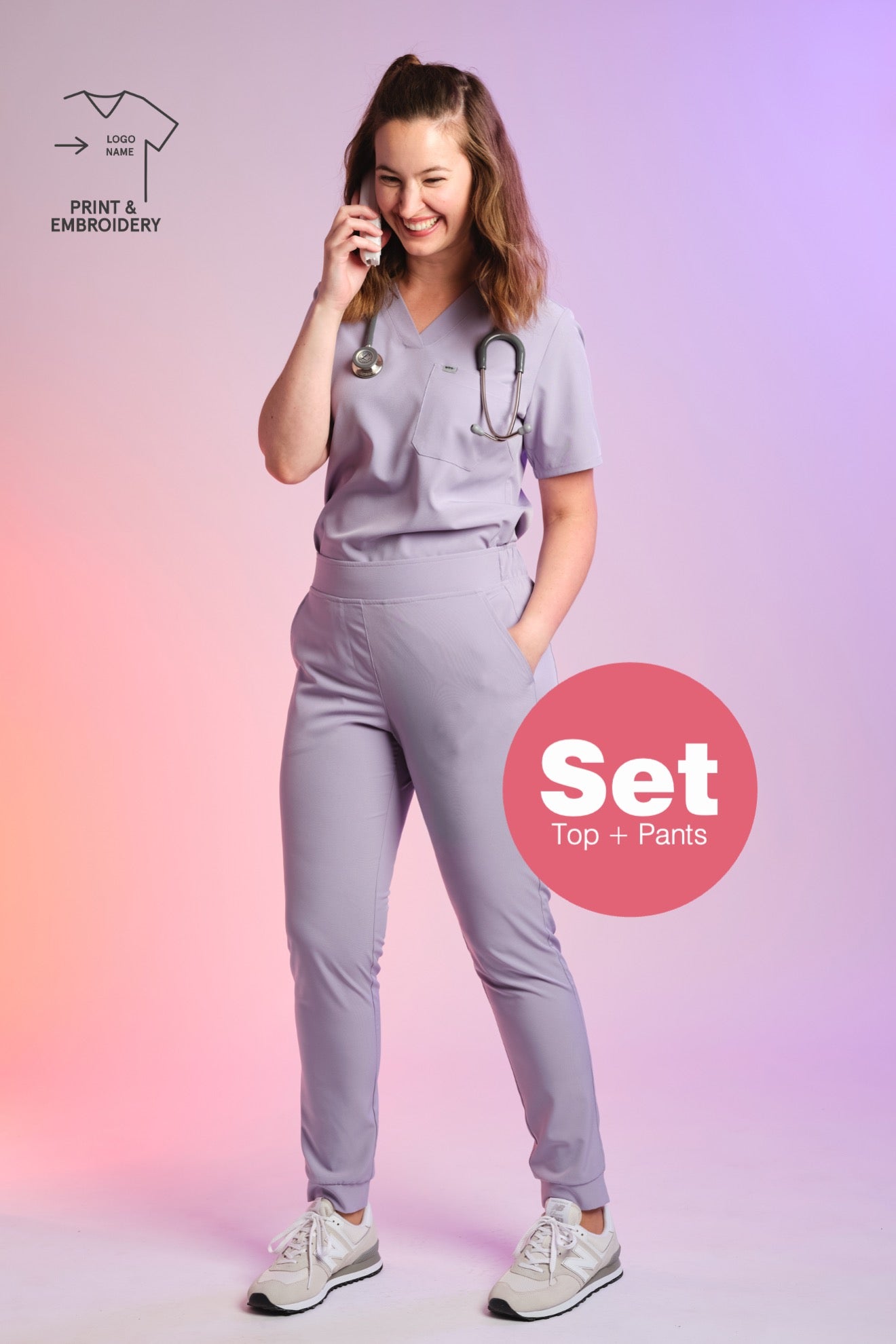 Daily Set – Active Scrub Top "Serena" & Scrub Pants "Tessa"