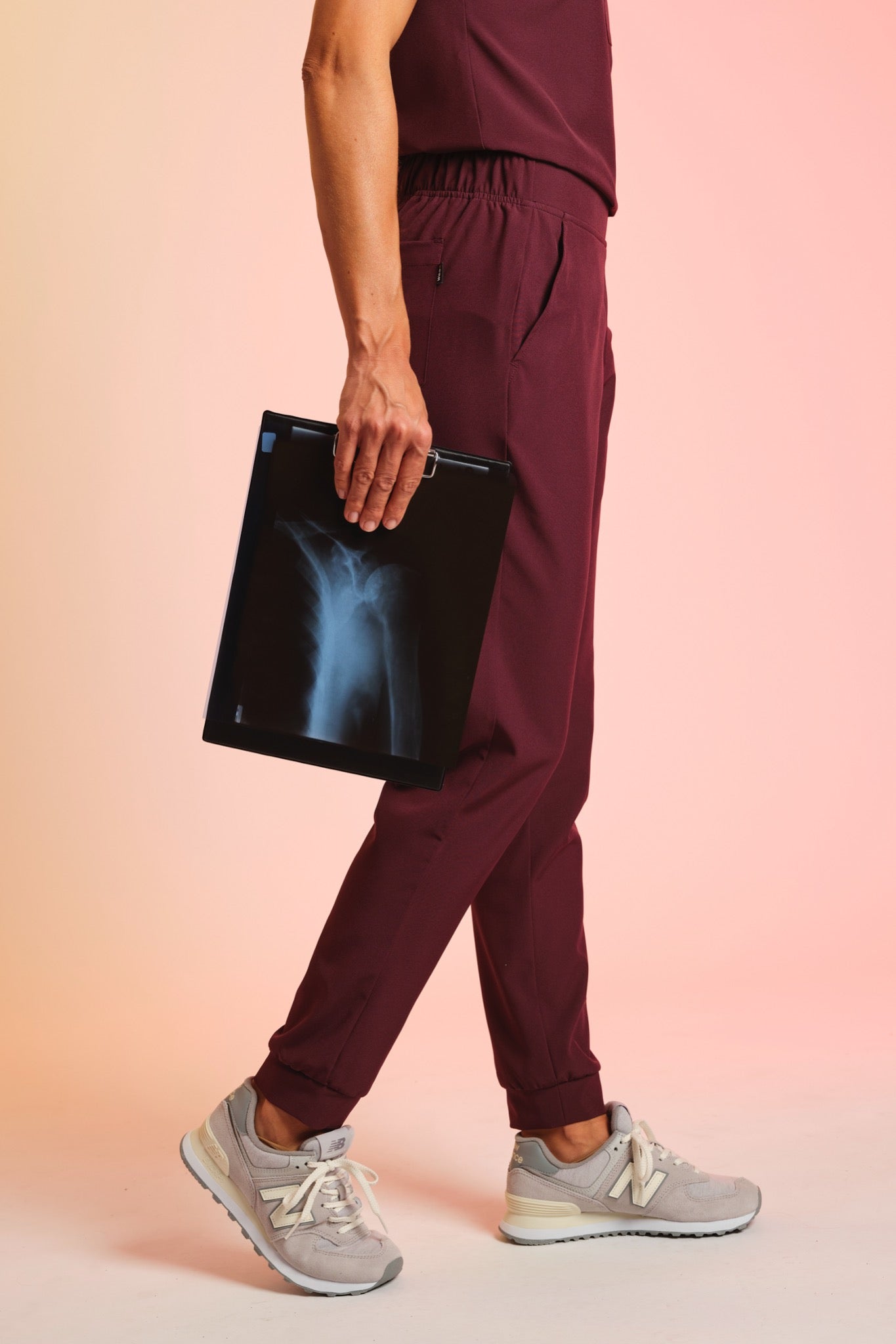 Active Scrub Pants "Tessa" – Bordeaux