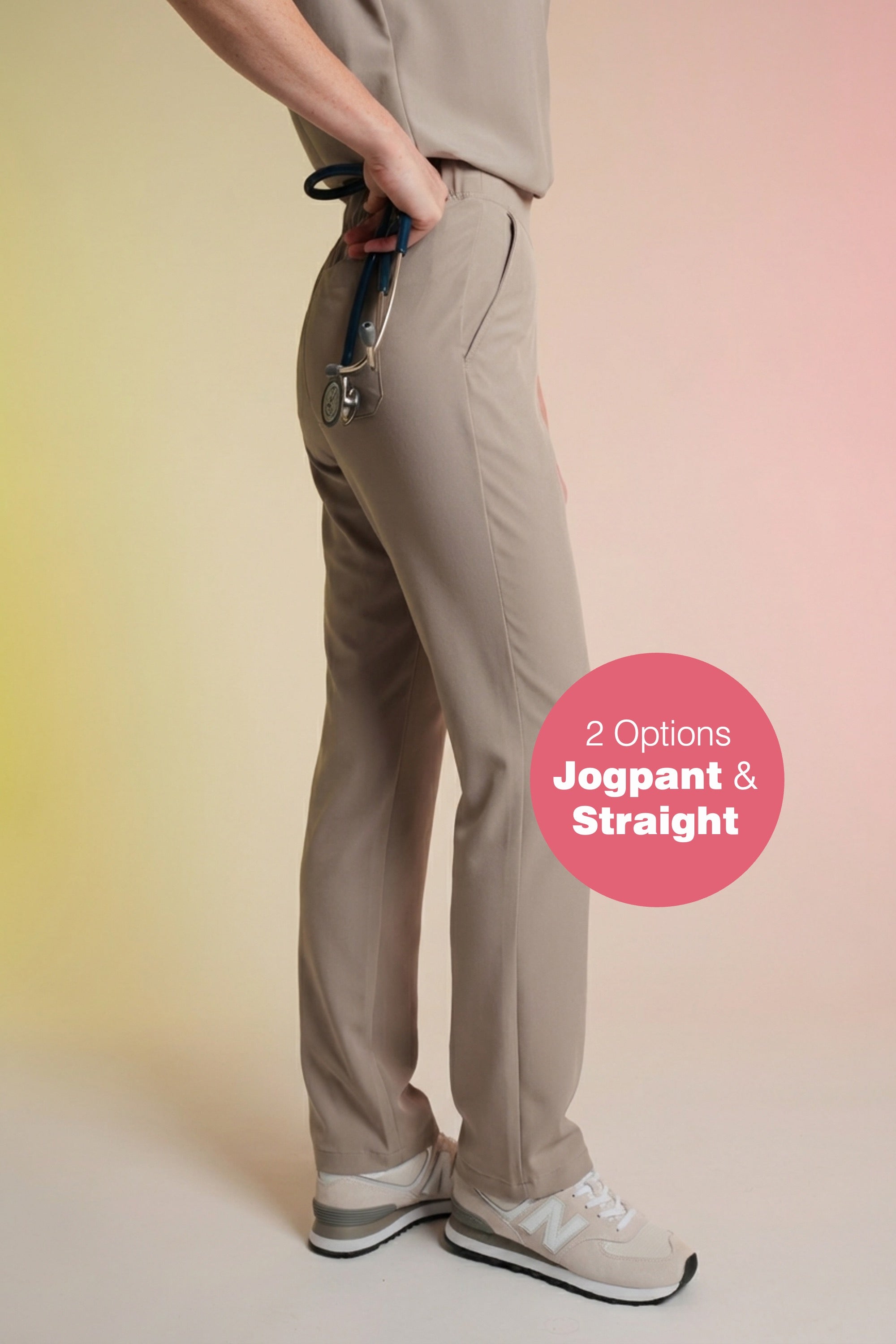 Active Scrub Pants "Tessa" – Beige