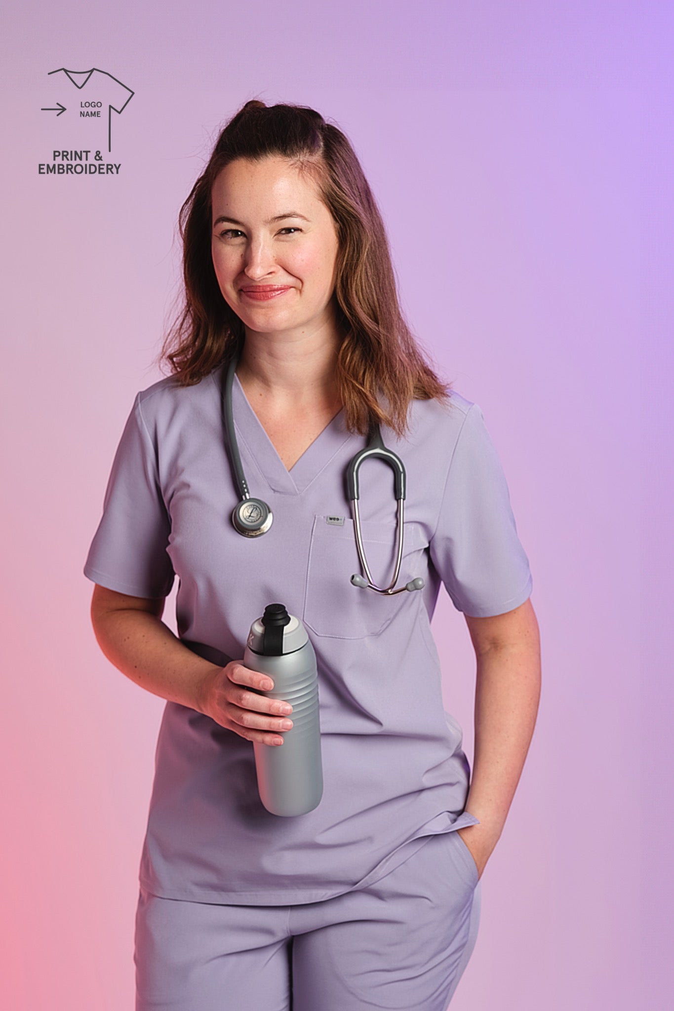 Active Scrub Top "Serena" – Violet