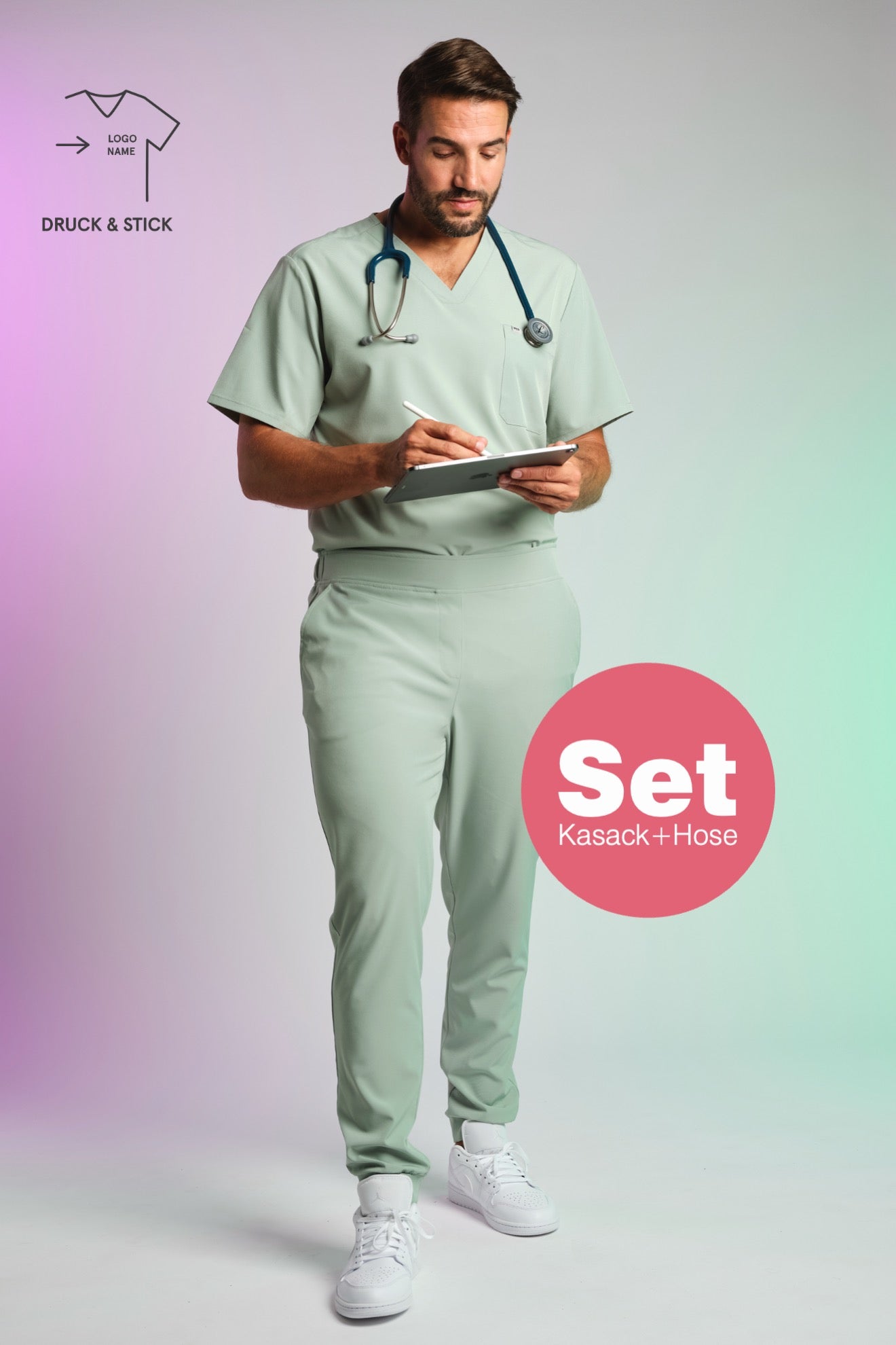 Daily Set – Active Scrub Top "Pete" & Scrub Pants "Louis"
