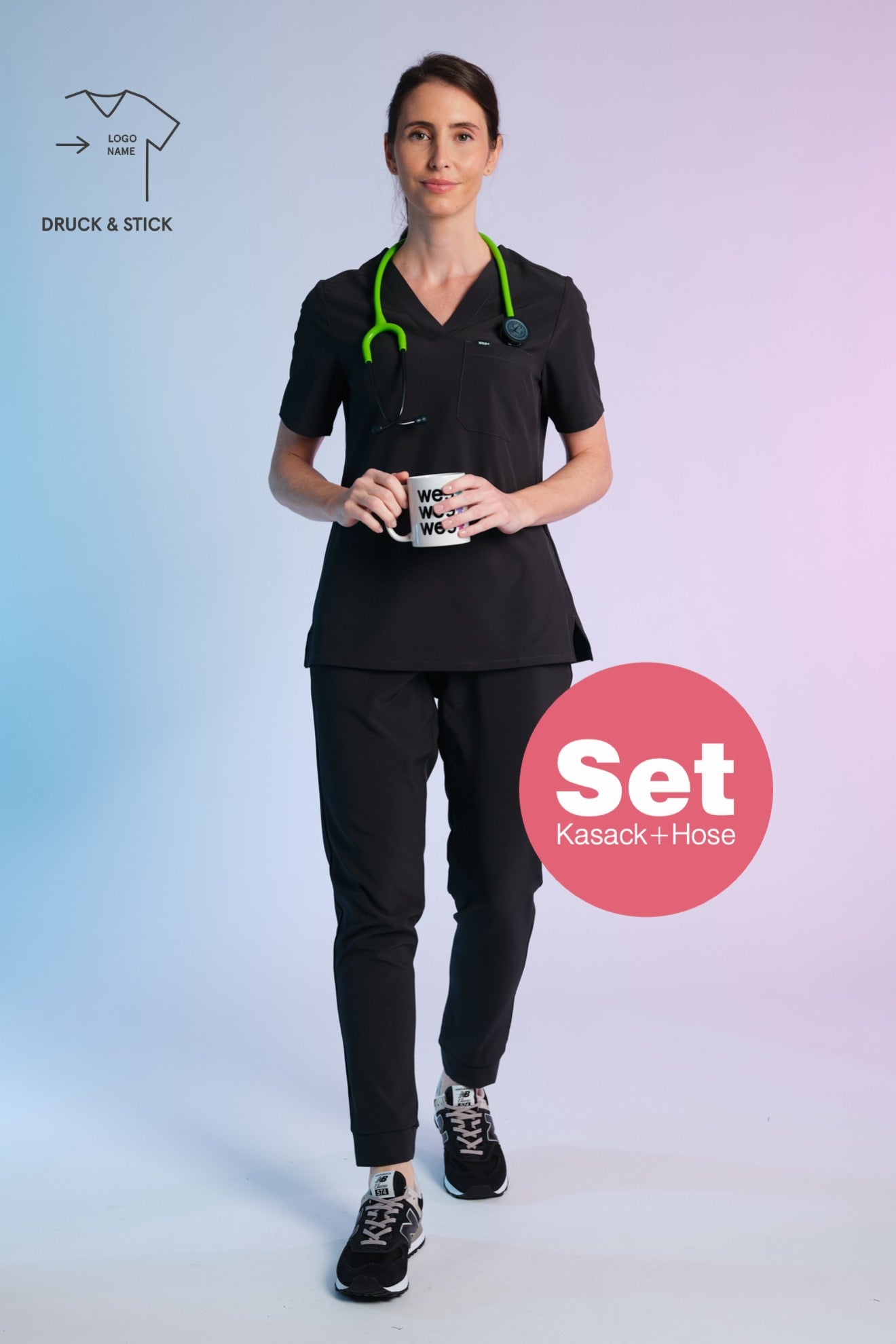 Daily Set – Active Scrub Top "Serena" & Scrub Pants "Tessa"