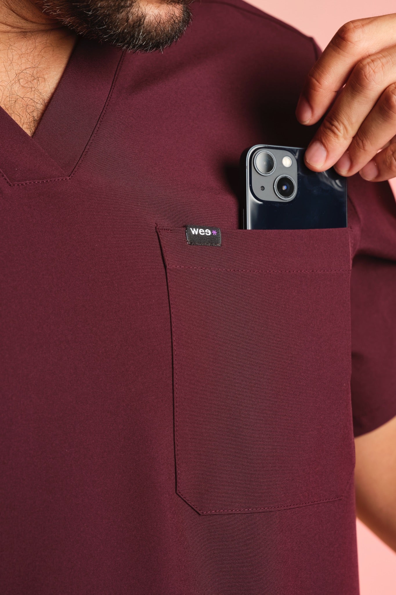 Active Scrub Top "Pete" – Bordeaux