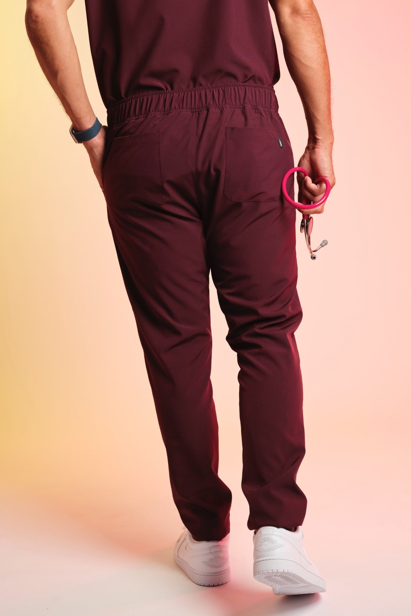 Active Scrub Pants "Louis" – Bordeaux