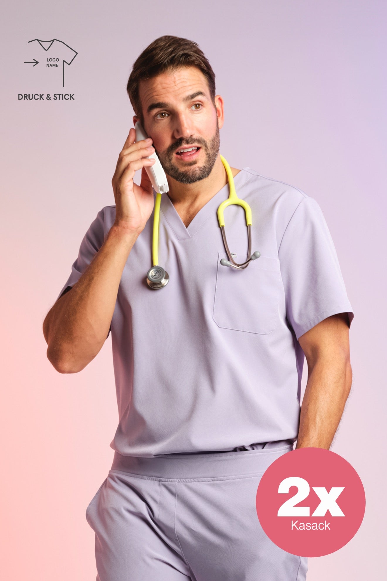 Set 2x Scrub Tops "Pete"