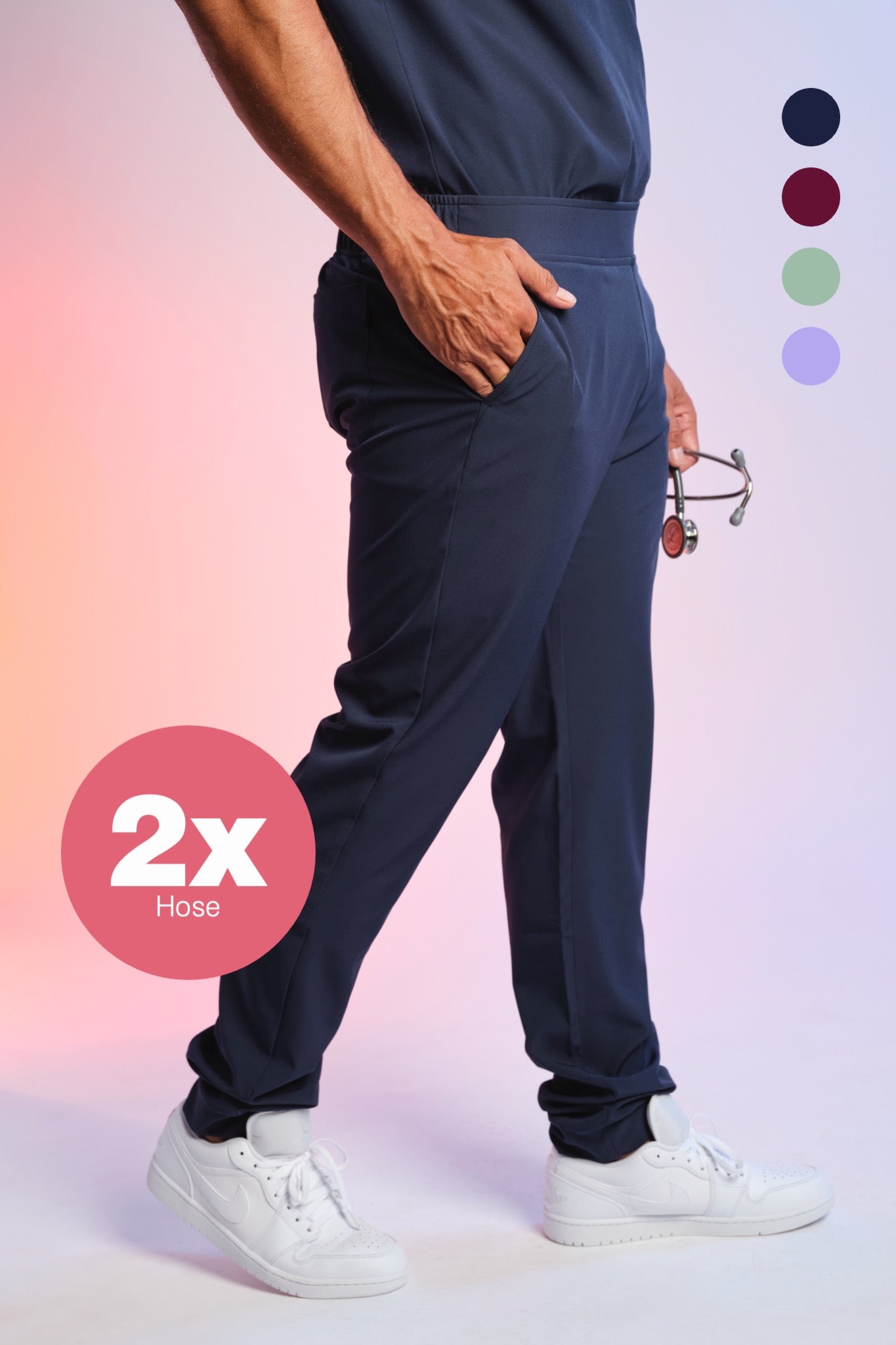 Set 2x Active Scrub Pants "Louis"