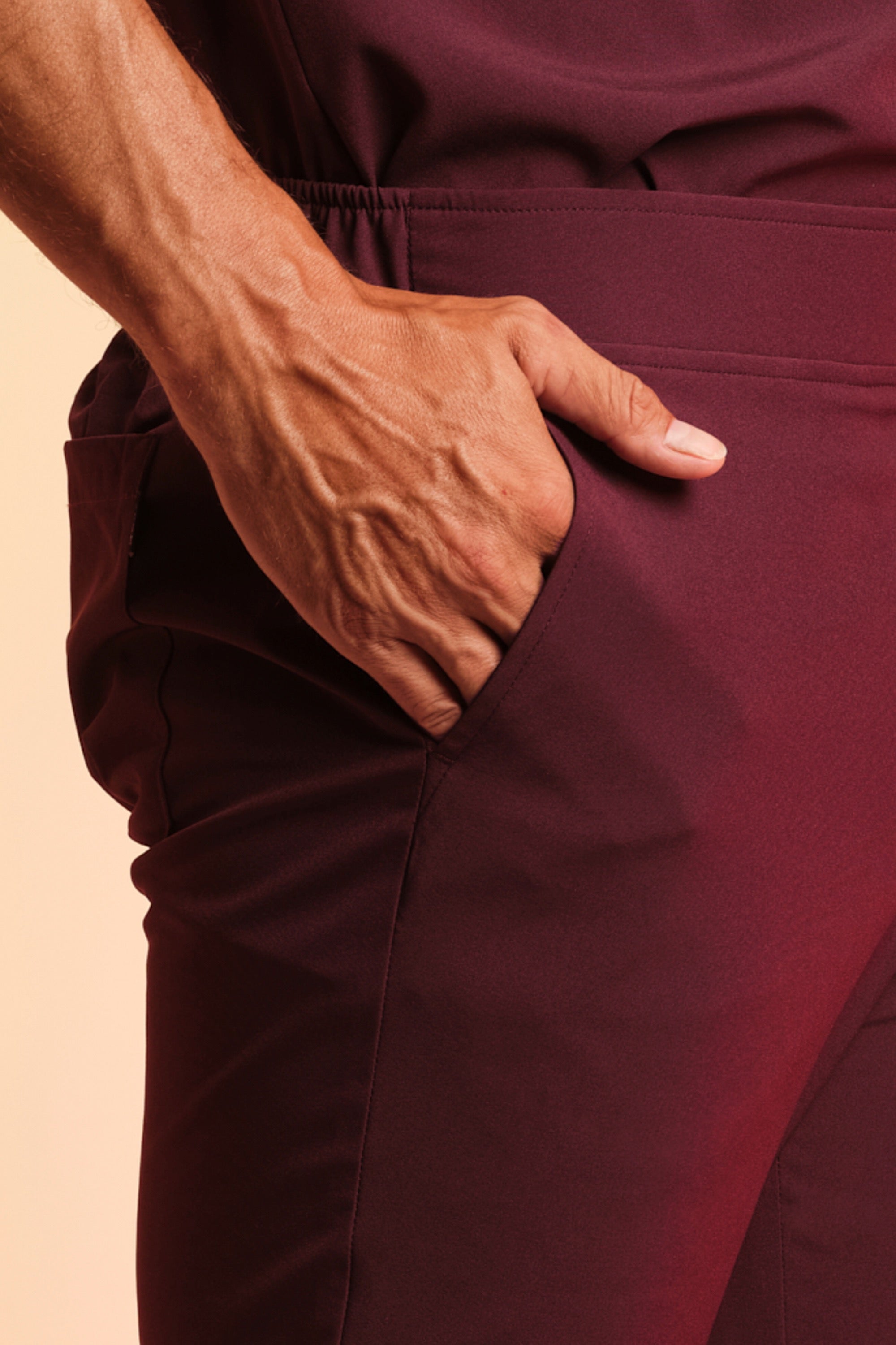 Active Scrub Pants "Louis" – Bordeaux