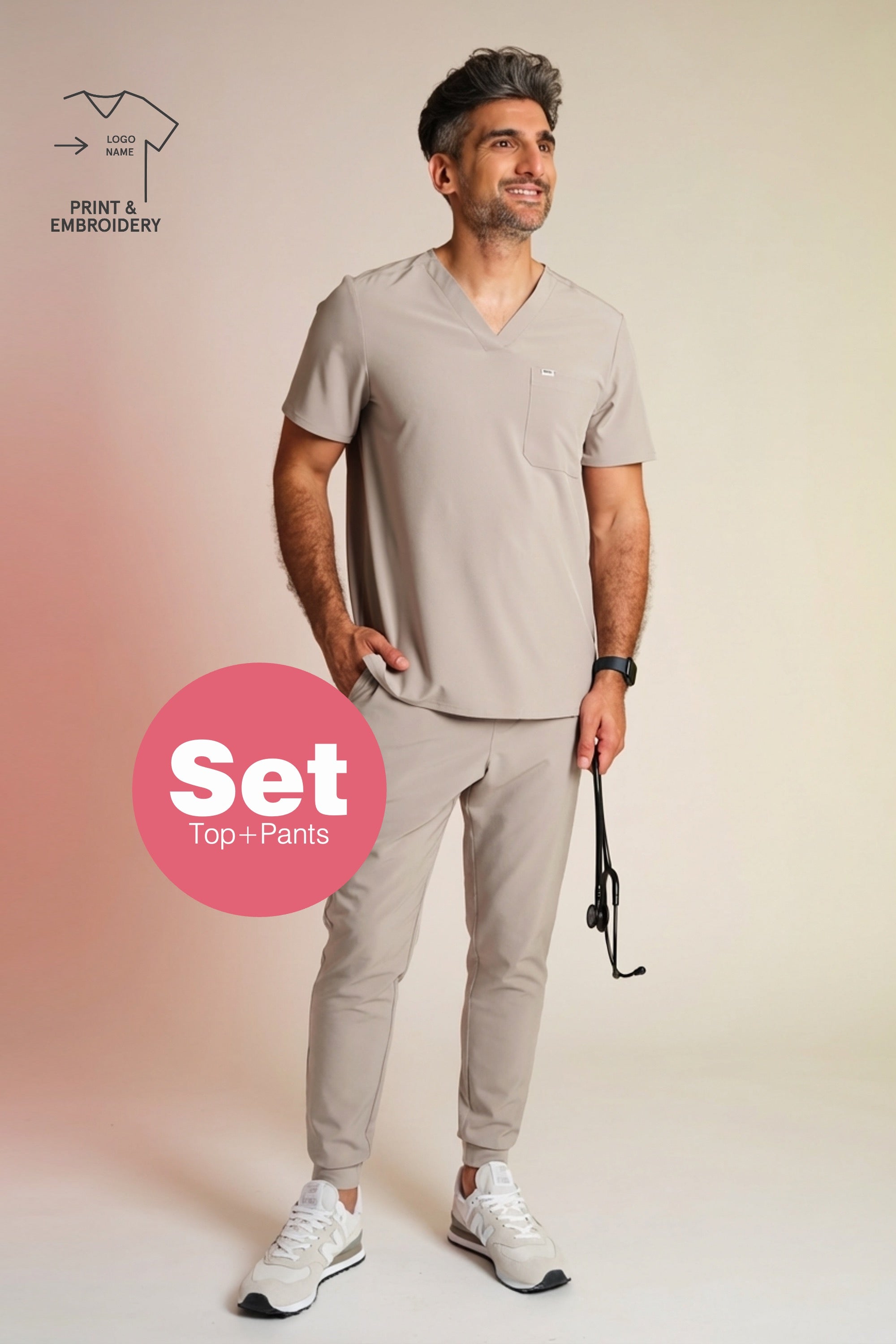 Daily Set – Active Scrub Top "Pete" & Scrub Pants "Louis"