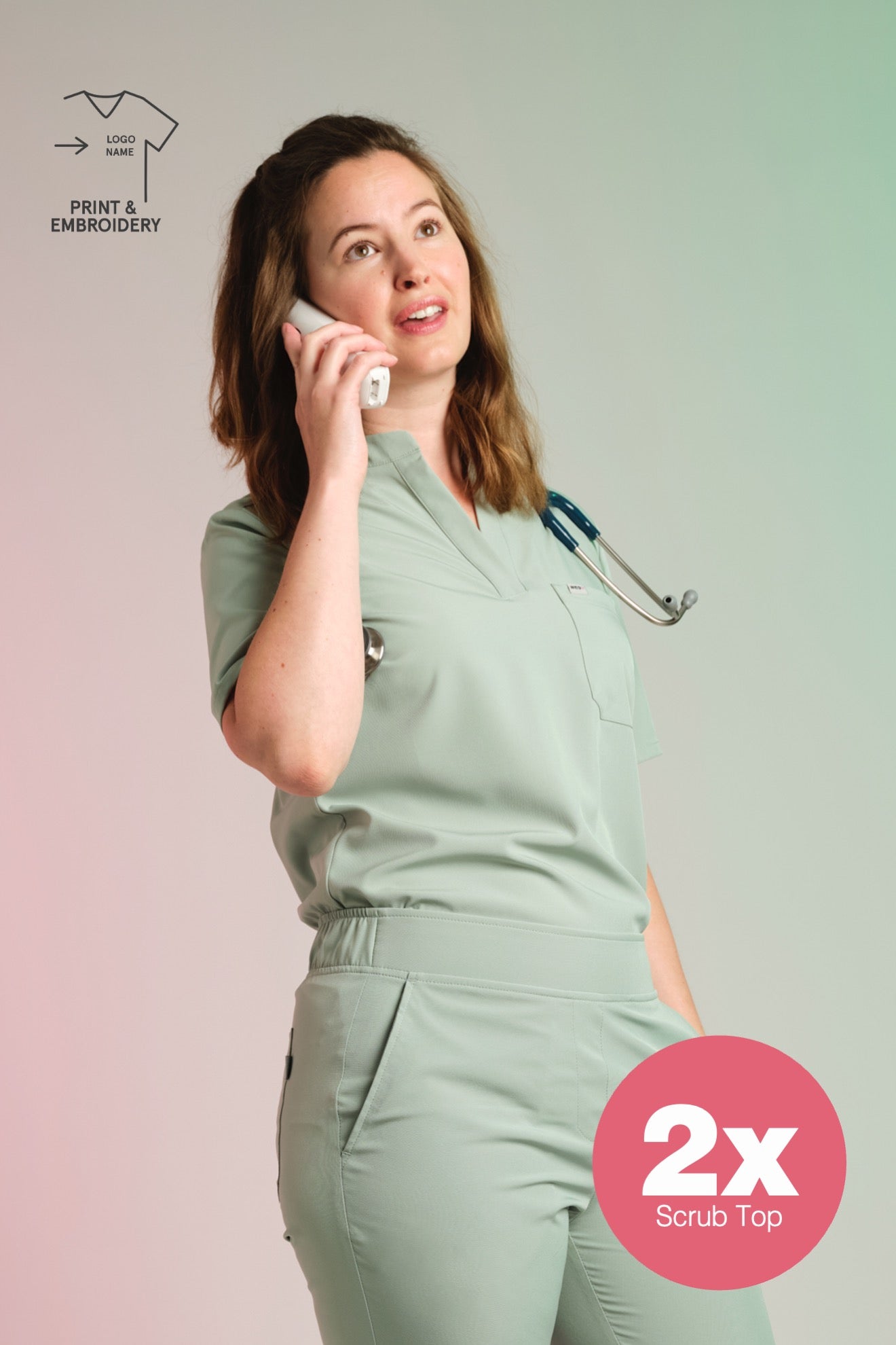 Set 2x Active Scrub Tops "Jackie"
