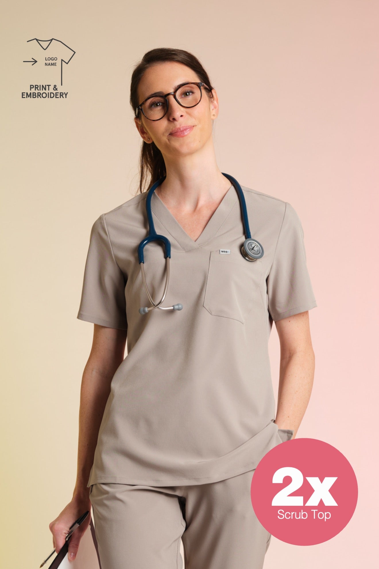 Set 2x Active Scrub Tops "Serena"