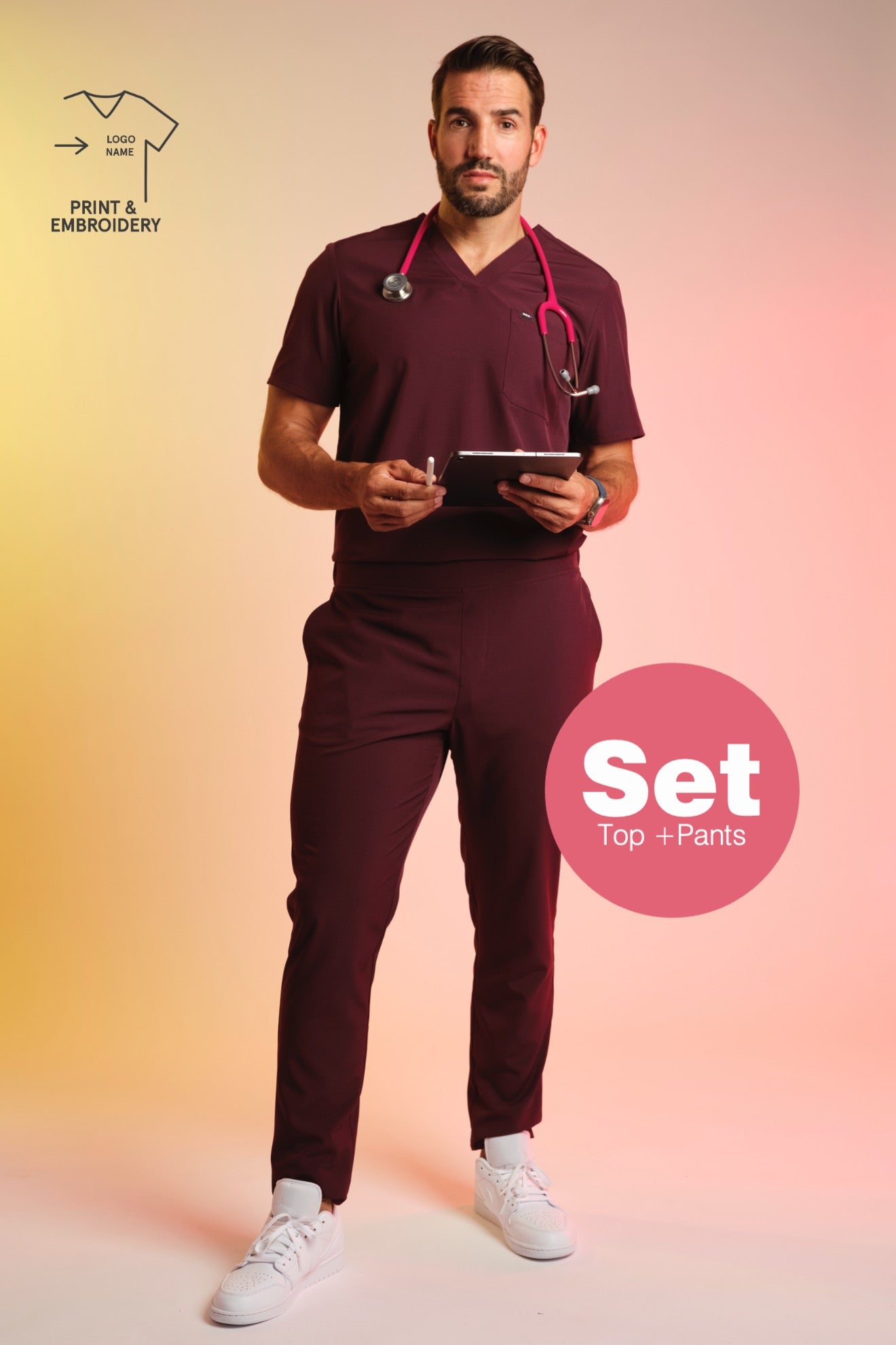 Daily Set – Active Scrub Top "Pete" & Scrub Pants "Louis"