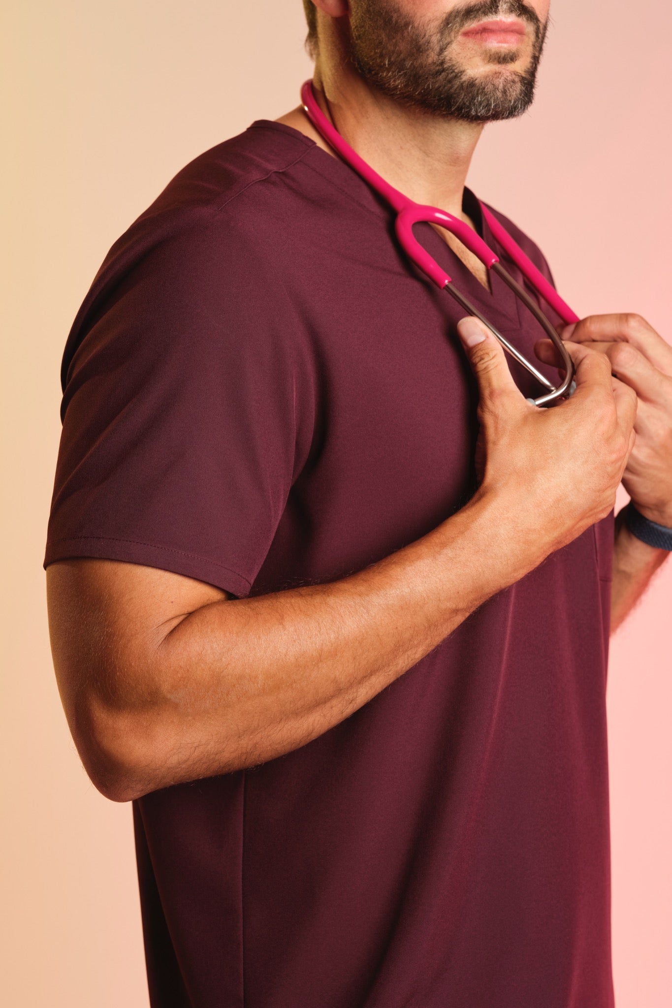 Active Scrub Top "Pete" – Bordeaux