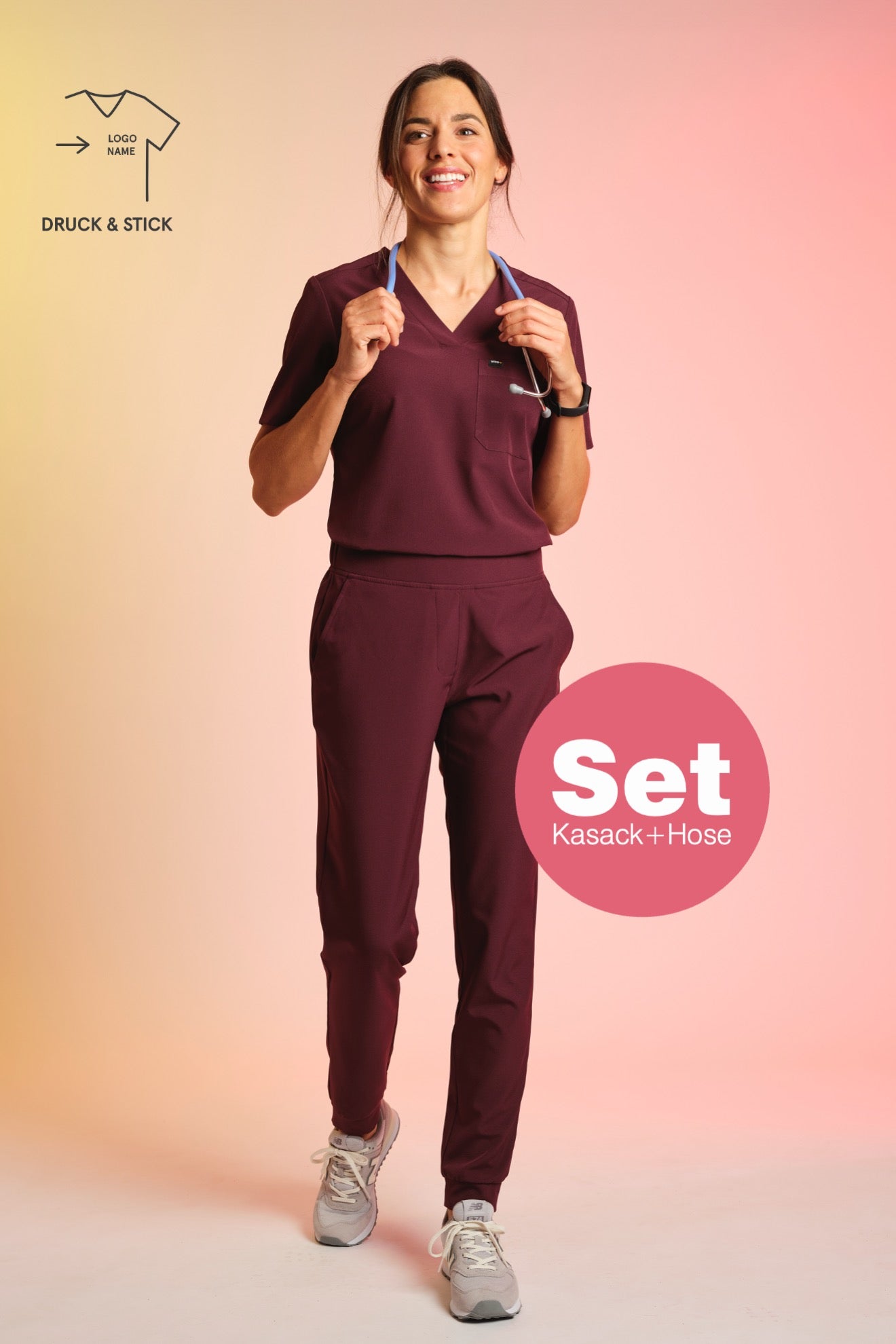 Daily Set – Active Scrub Top "Serena" & Scrub Pants "Tessa"