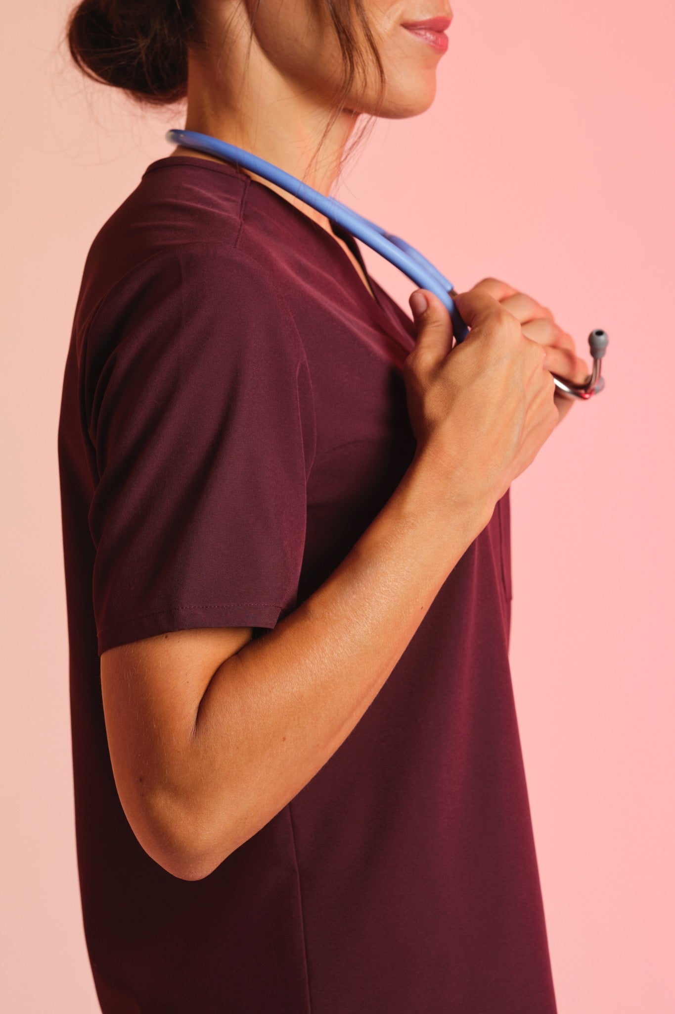 Active Scrub Top "Serena" – Bordeaux