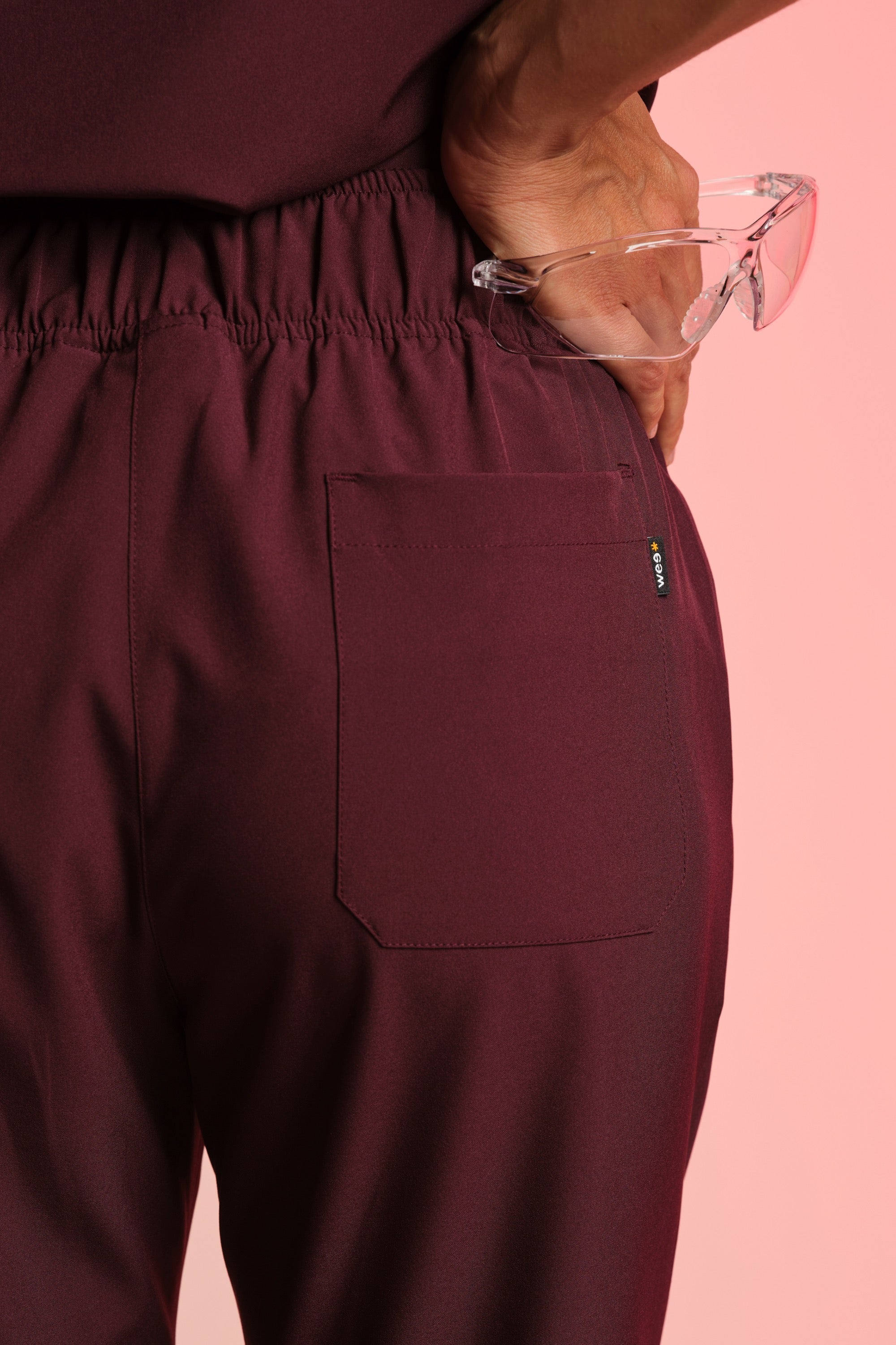 Active Scrub Pants "Tessa" – Bordeaux