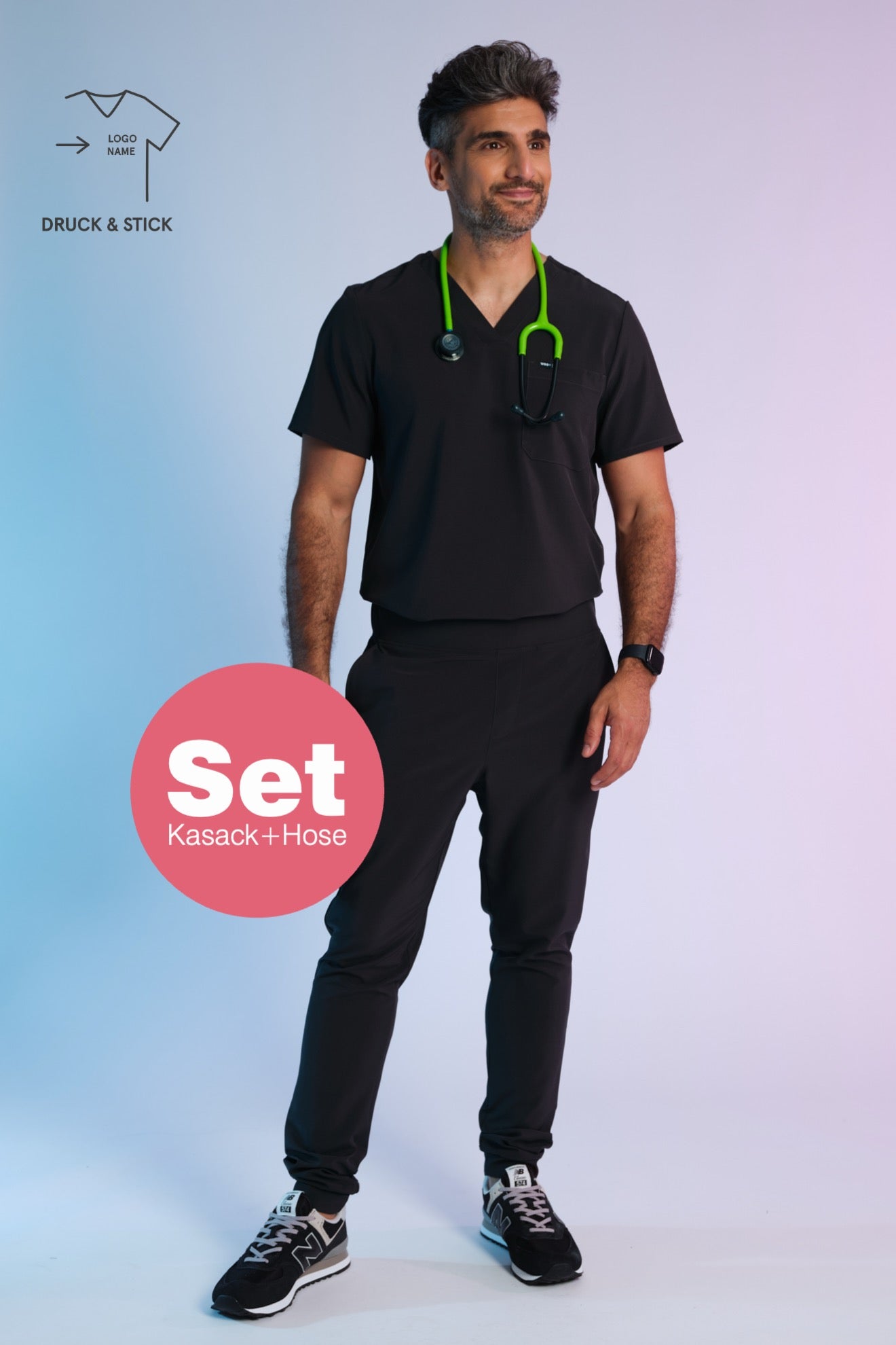 Daily Set – Active Scrub Top "Pete" & Scrub Pants "Louis"