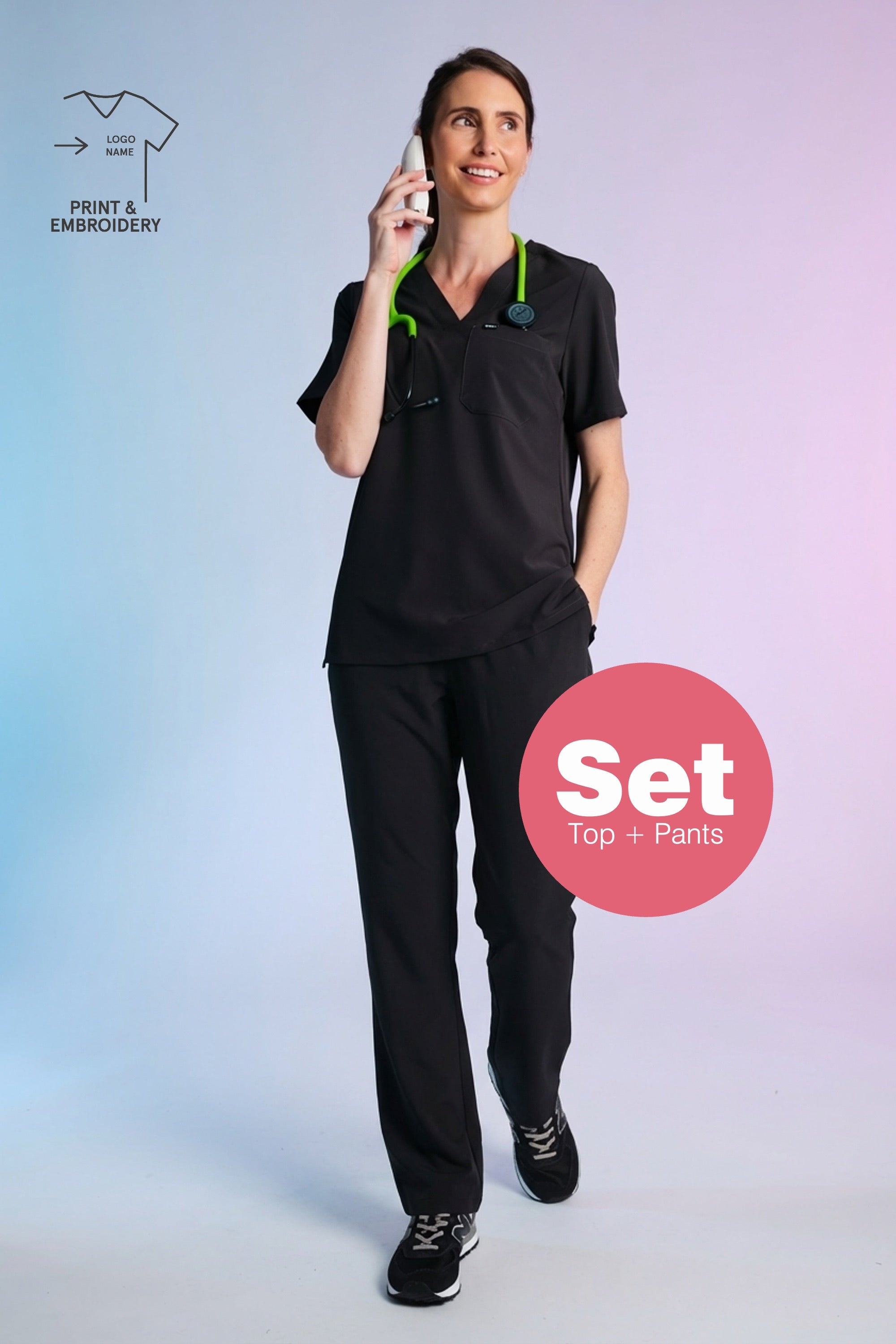 Daily Set – Active Scrub Top "Serena" & Scrub Pants "Tessa"