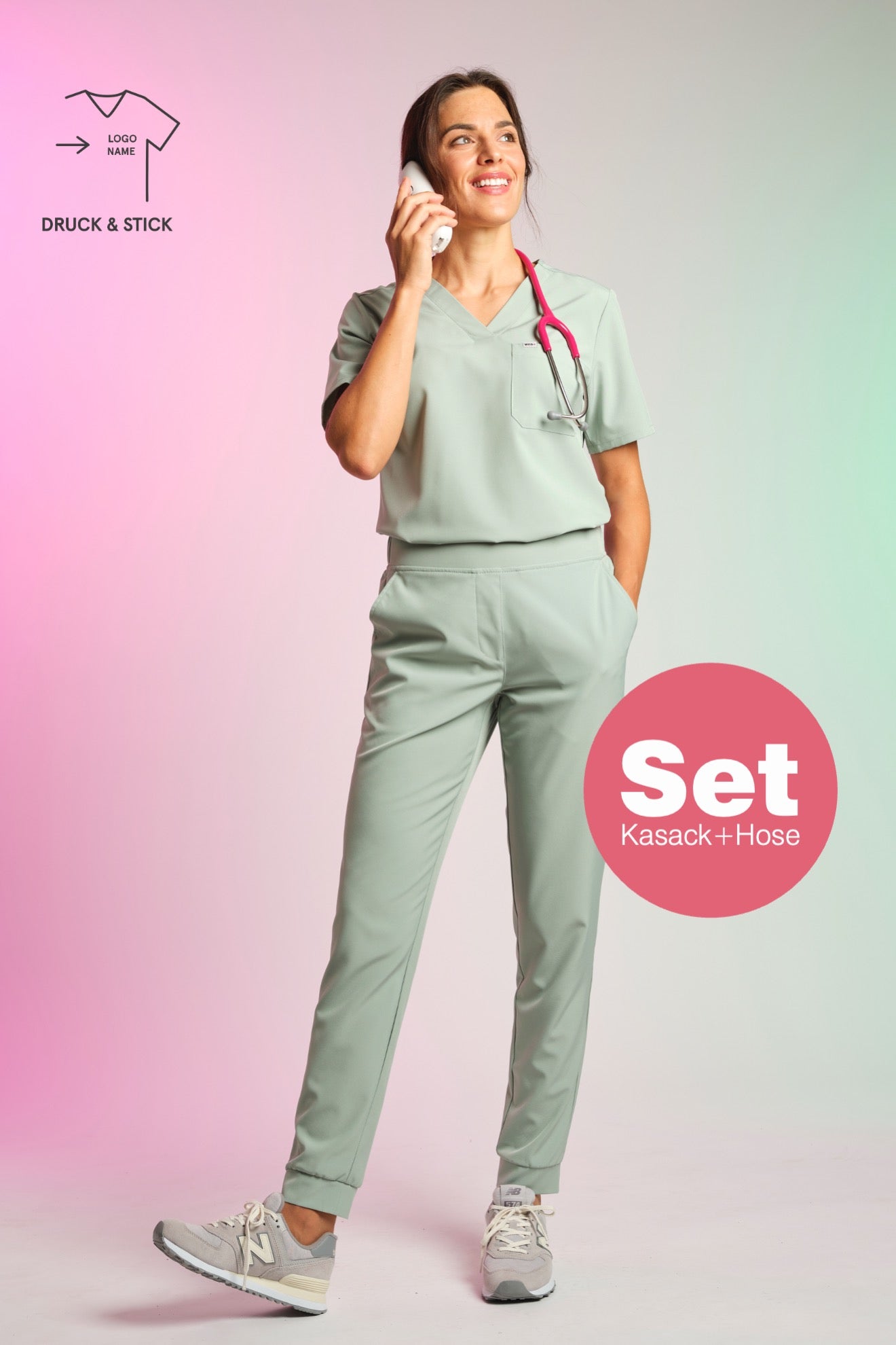 Daily Set – Active Scrub Top "Serena" & Scrub Pants "Tessa"