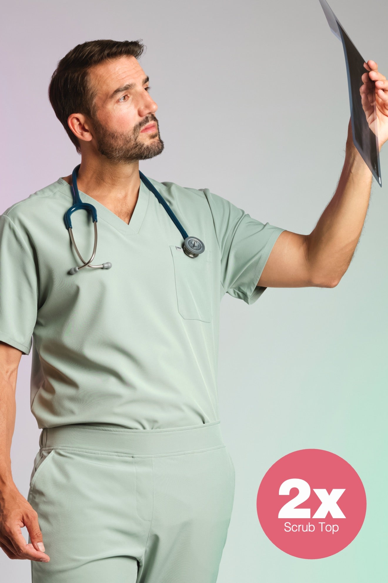 Set 2x Active Scrub Tops "Pete"