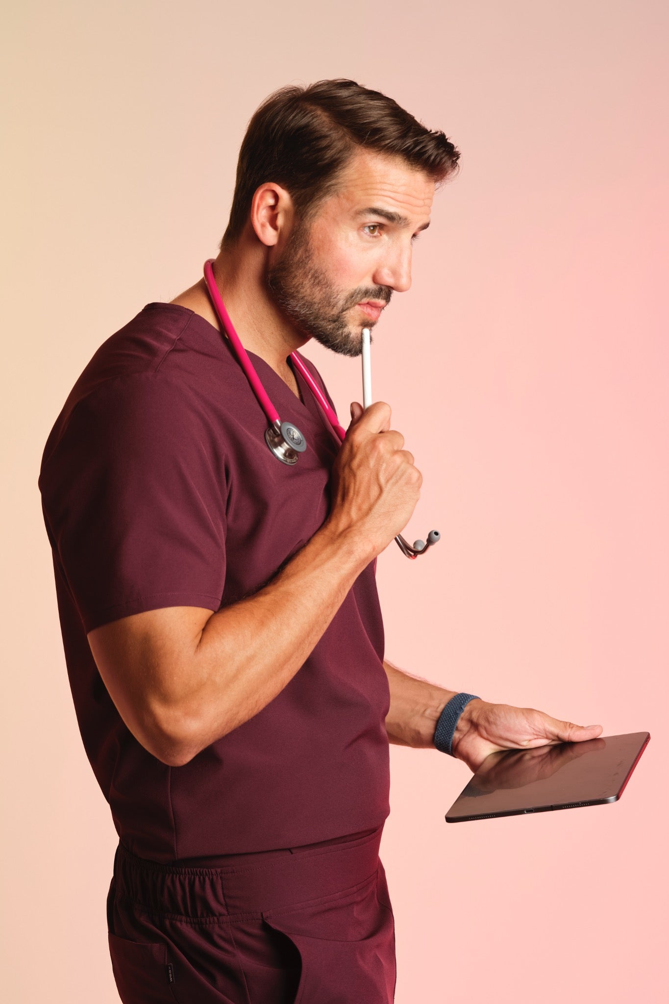 Active Scrub Top "Pete" – Bordeaux