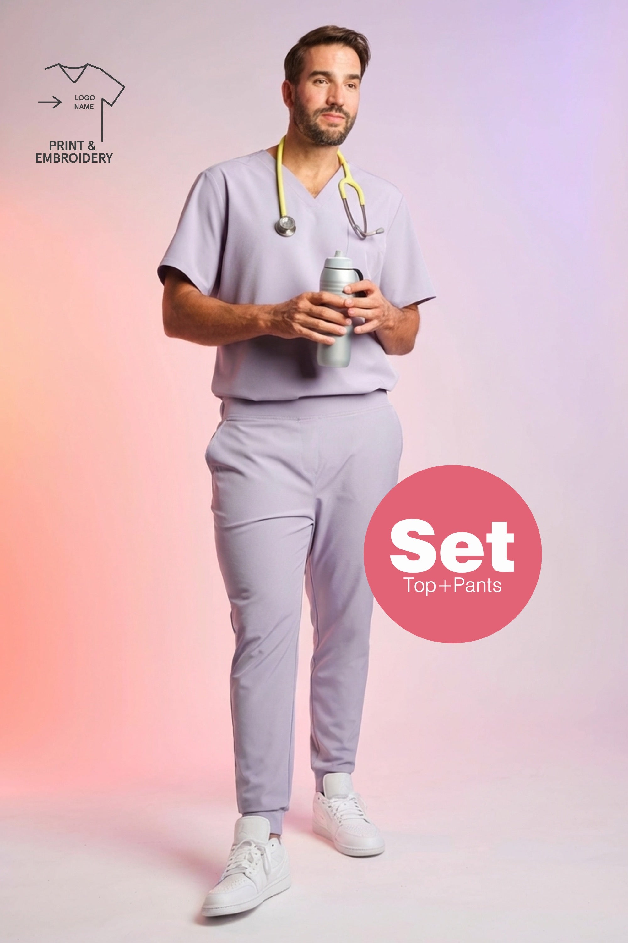 Daily Set – Active Scrub Top "Pete" & Scrub Pants "Louis"